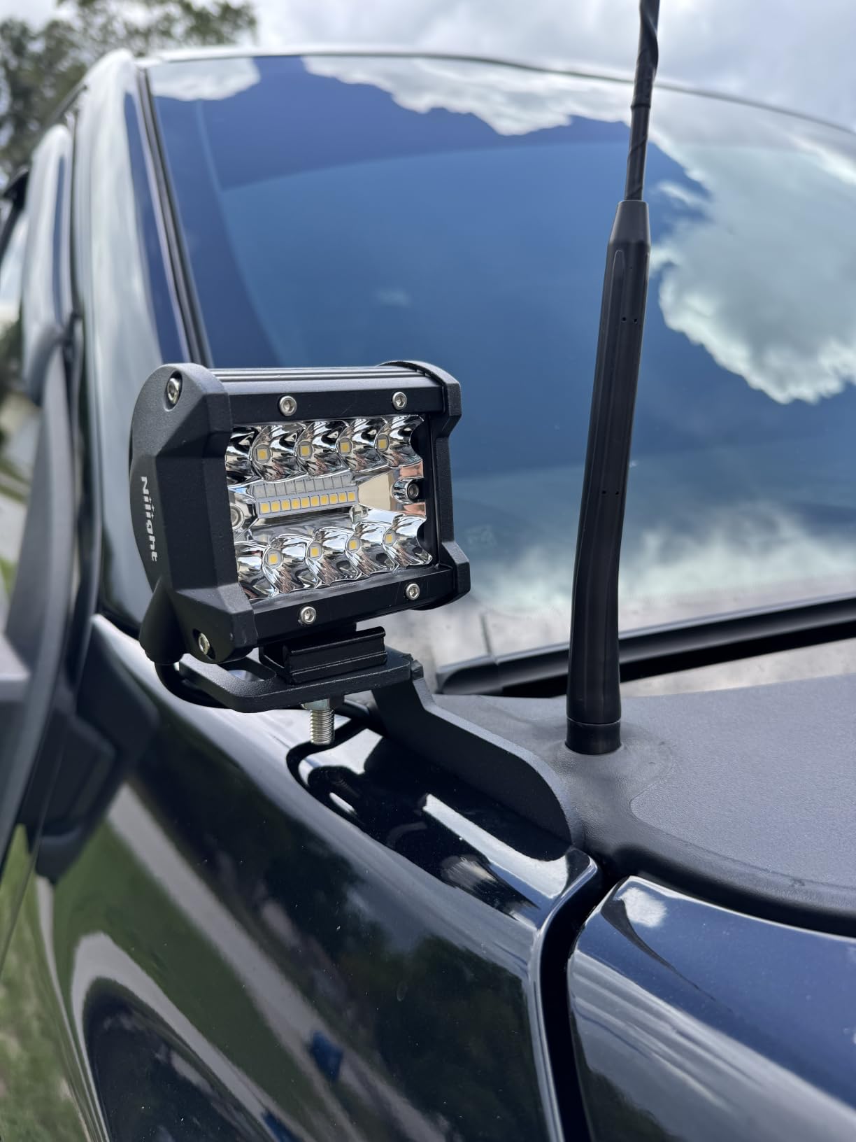 Nilight LED Light Bar 2PCS 60W 4 Inch Flood Spot Combo LED Work Light Pods Triple Row Work Driving Lamp with 12 ft Wiring Harness kit customer photo 1