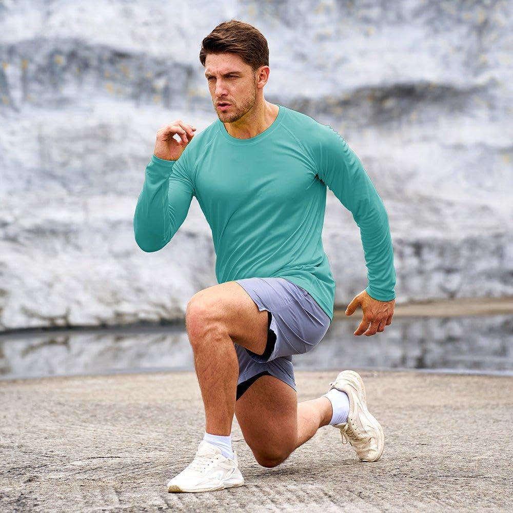 MAGCOMSEN Men's Long Sleeve Shirts UPF 50+ UV Sun Protection Athletic Shirts for Hiking Running Workout Rash Guard customer photo 2