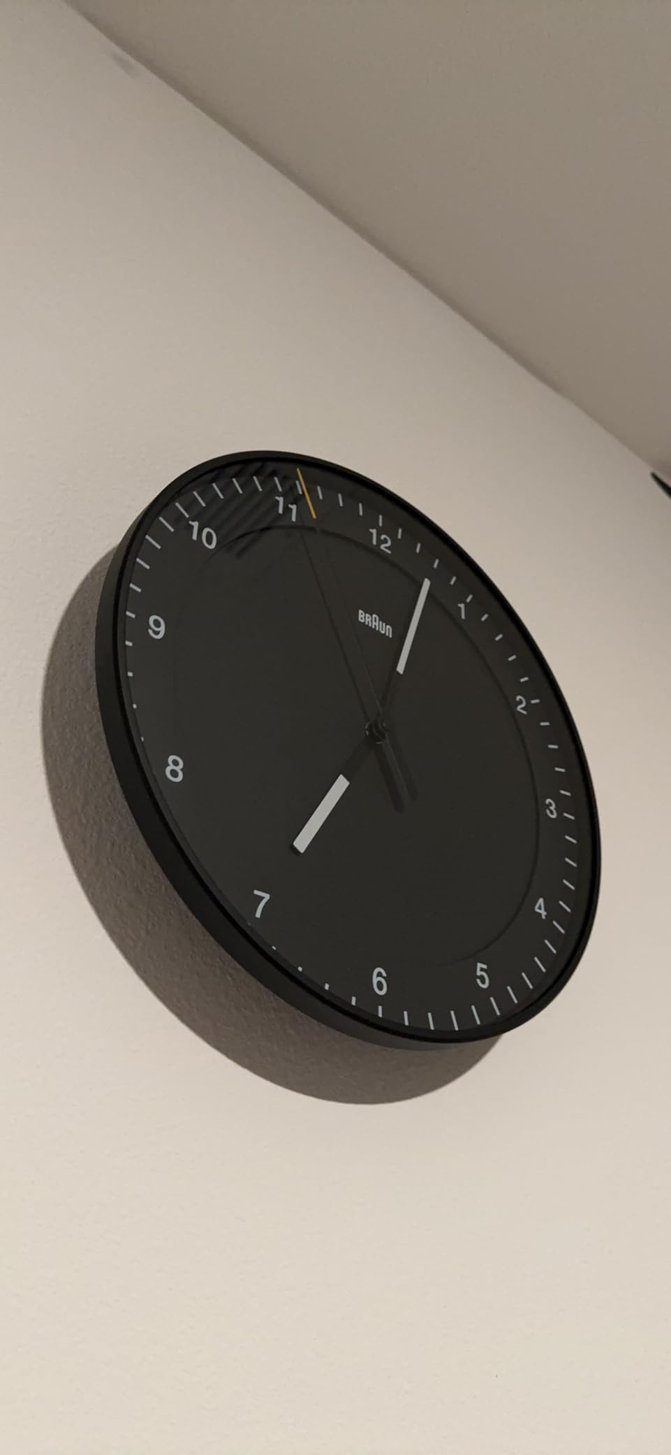 Braun Classic Large Analogue Wall Clock with Silent Sweep Movement, Easy to Read, 30cm Diameter in Black, Model BC17B. customer photo 1