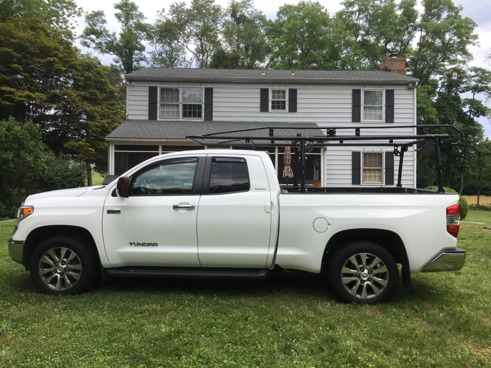 Elevate Outdoor Steel Over-Cab Truck Rack, 1,500 lb, Fits Beds to 75 in W | Heavy-Duty Powder-Coated Steel, Adjustable Width Fits Most Makes and Models, No-Drill Clamp-On Install for Lumber and Ladders customer photo 1
