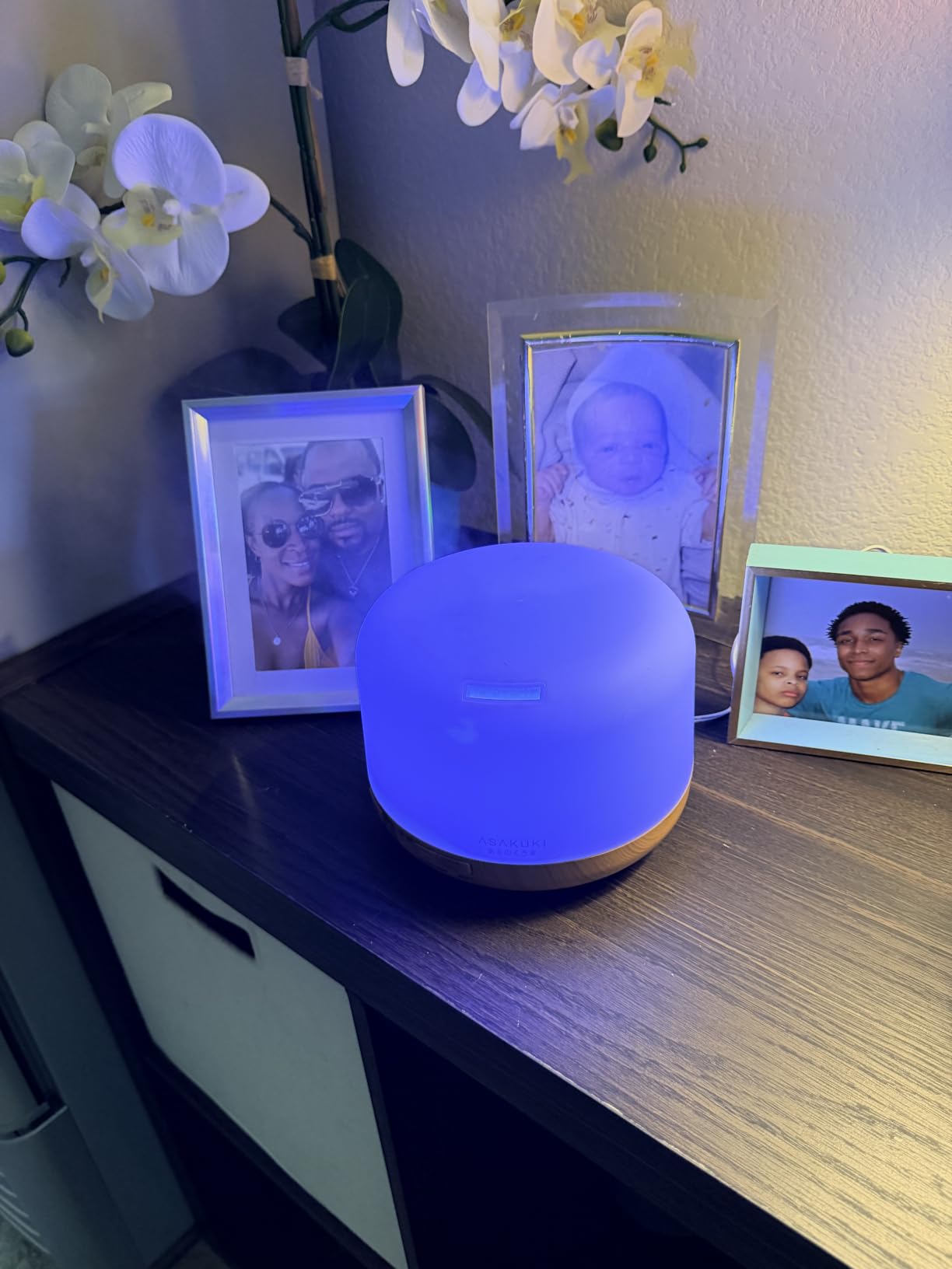 ASAKUKI Oil Diffuser with Essential Oils Set, 500ml Aromatherapy Humidifier | with 14 LED Colors & Auto Shut-Off - 6 Oil Gift Pack(Lavender Eucalyptus Tea Tree Orange Peppermint Lemongrass) customer photo 2