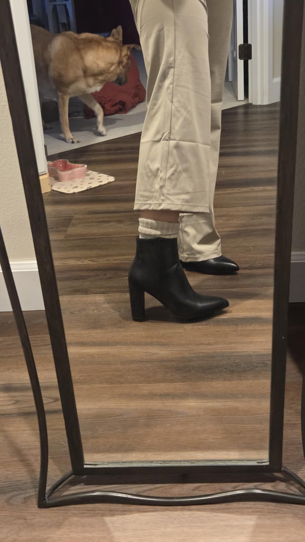 DREAM PAIRS Women's Chunky Heel Ankle Booties customer photo 2