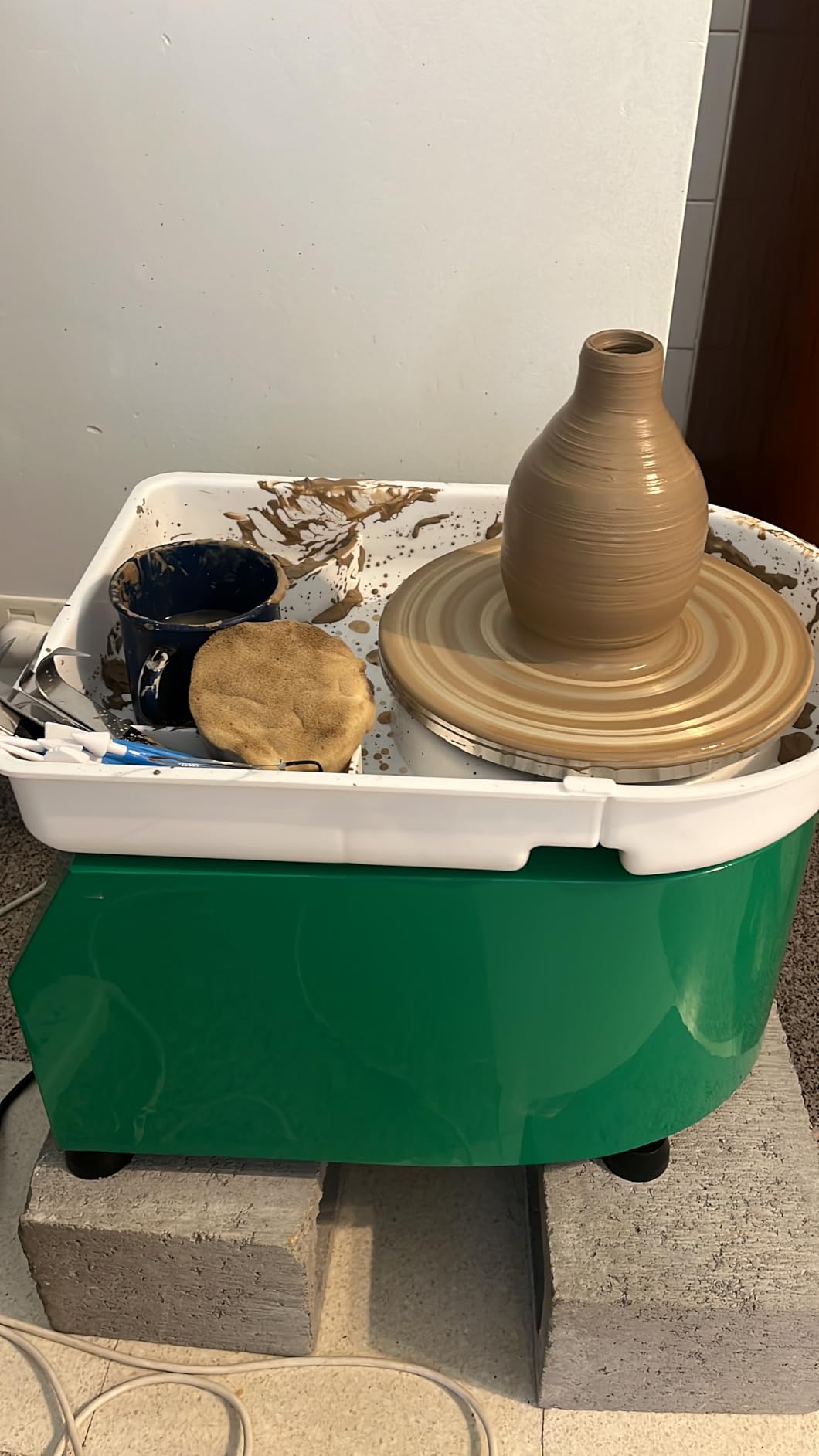 Pottery Wheel for Adults, 9.8in 350W Electric, Foot Pedal, Removable Basin customer photo 1