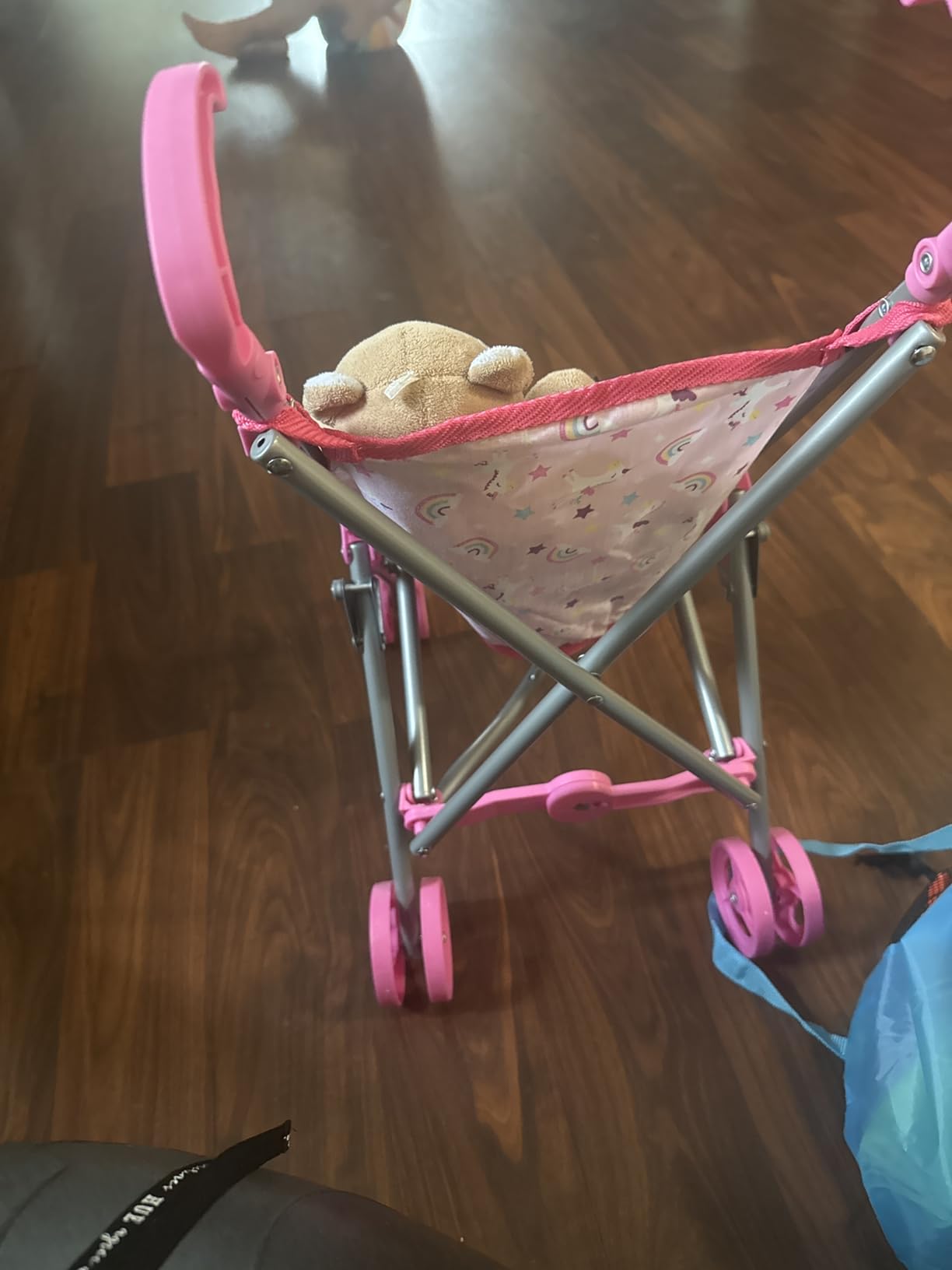 Dream Collection, Doll Stroller - Metal Fold Up and Down Umbrella Stroller for Realistic Pretend Play, Pink - 23” customer photo 2