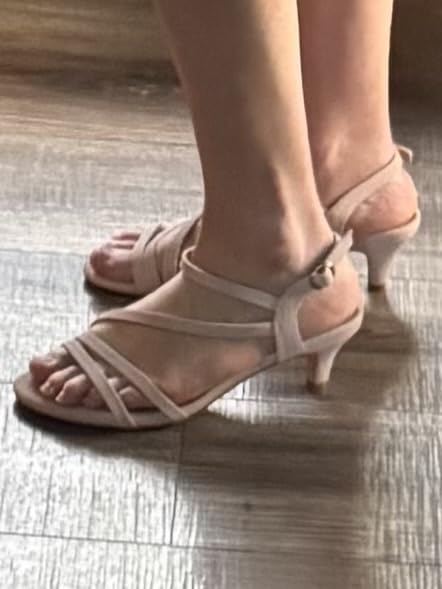 IDIFU Women's Dressy Strappy 2 Inch Low Kitten Heels Open Toe Heel Sandals customer photo 2