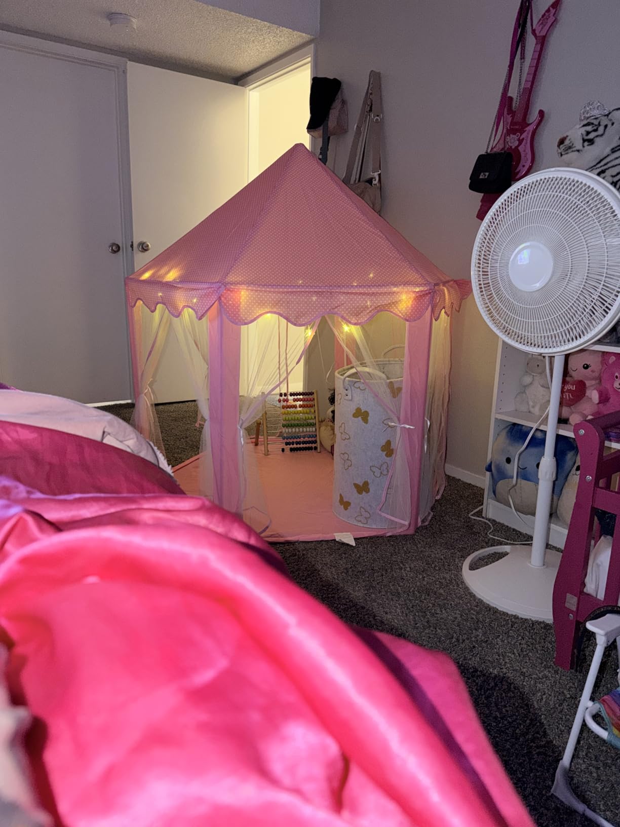 ORIAN Princess Tent for Girls, Kids Pink Play Tent, Ages 2–7, 55