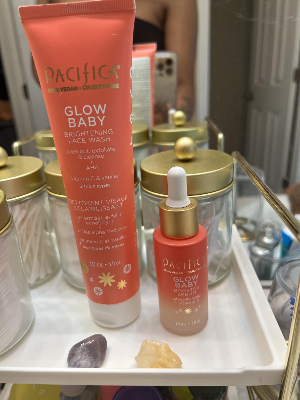 Pacifica Vitamin C Serum for Face – Glow Baby Brightening Facial Serum with Glycolic Acid – Vitamin C Booster Skin Care, Dark Spot Corrector, Vegan Skincare for Glowing Skin, Dermatologist Tested customer photo 1
