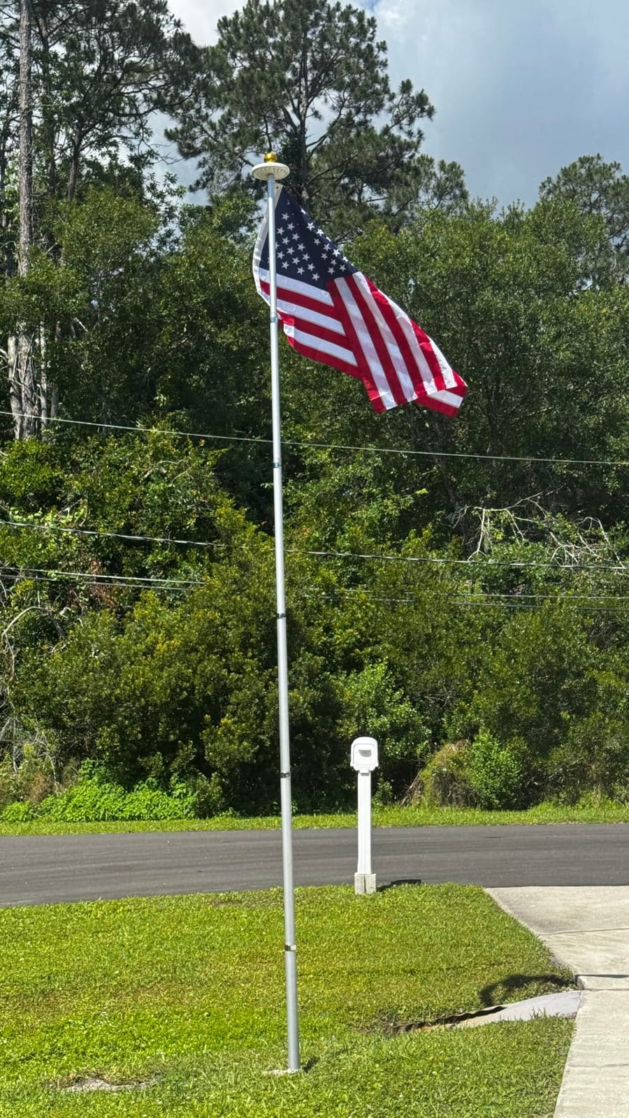 HOOPLE 26 LED Flag Pole Light Solar Powered - Waterproof, Solar Flag Pole Light for 15 to 25 Ft In-Ground Flag Pole, Super Bright Flag Pole Solar Light from Dusk to Dawn for 12+ Hours, Auto On/Off customer photo 1