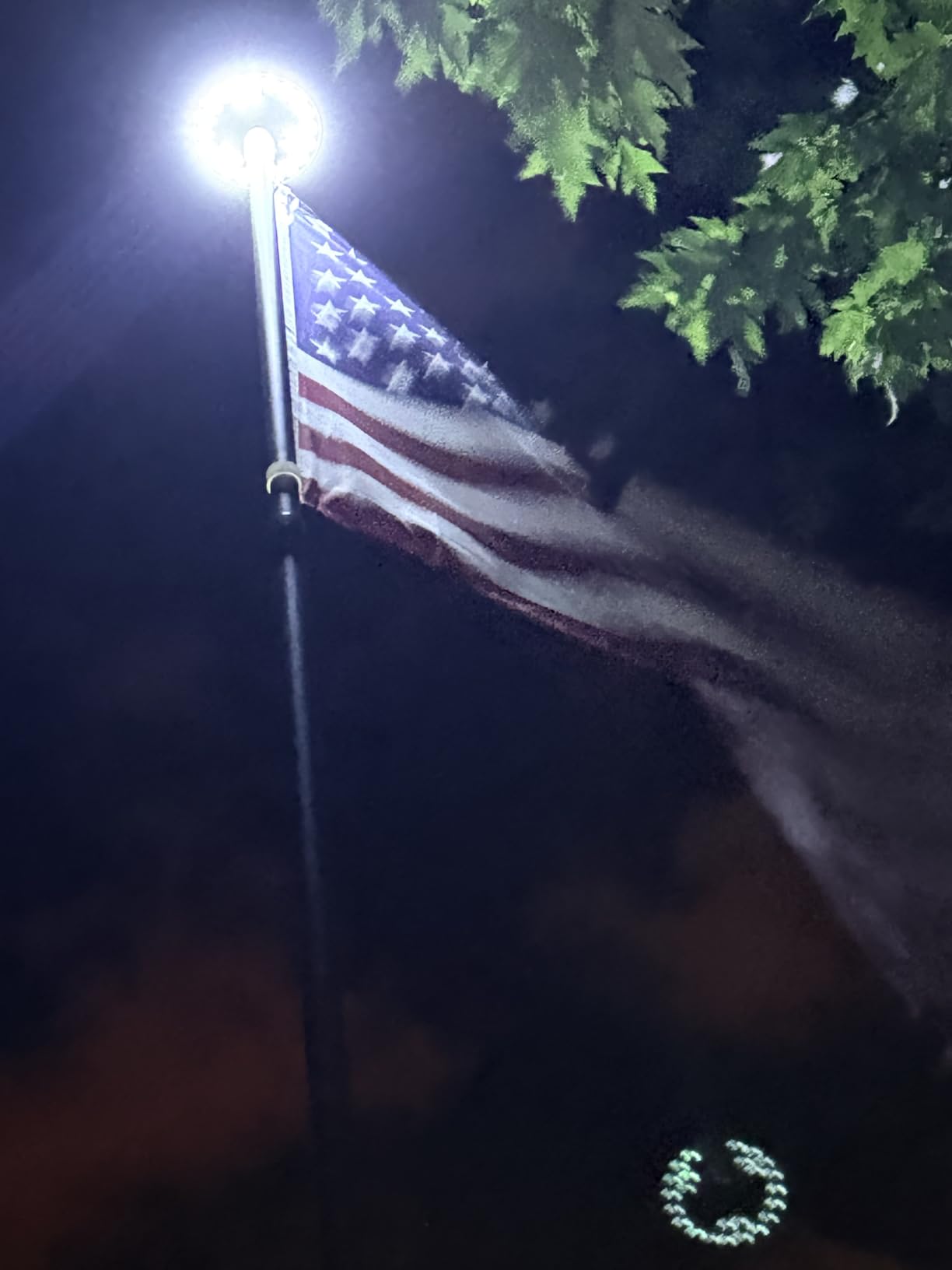 HOOPLE 26 LED Flag Pole Light Solar Powered - Waterproof, Solar Flag Pole Light for 15 to 25 Ft In-Ground Flag Pole, Super Bright Flag Pole Solar Light from Dusk to Dawn for 12+ Hours, Auto On/Off customer photo 2