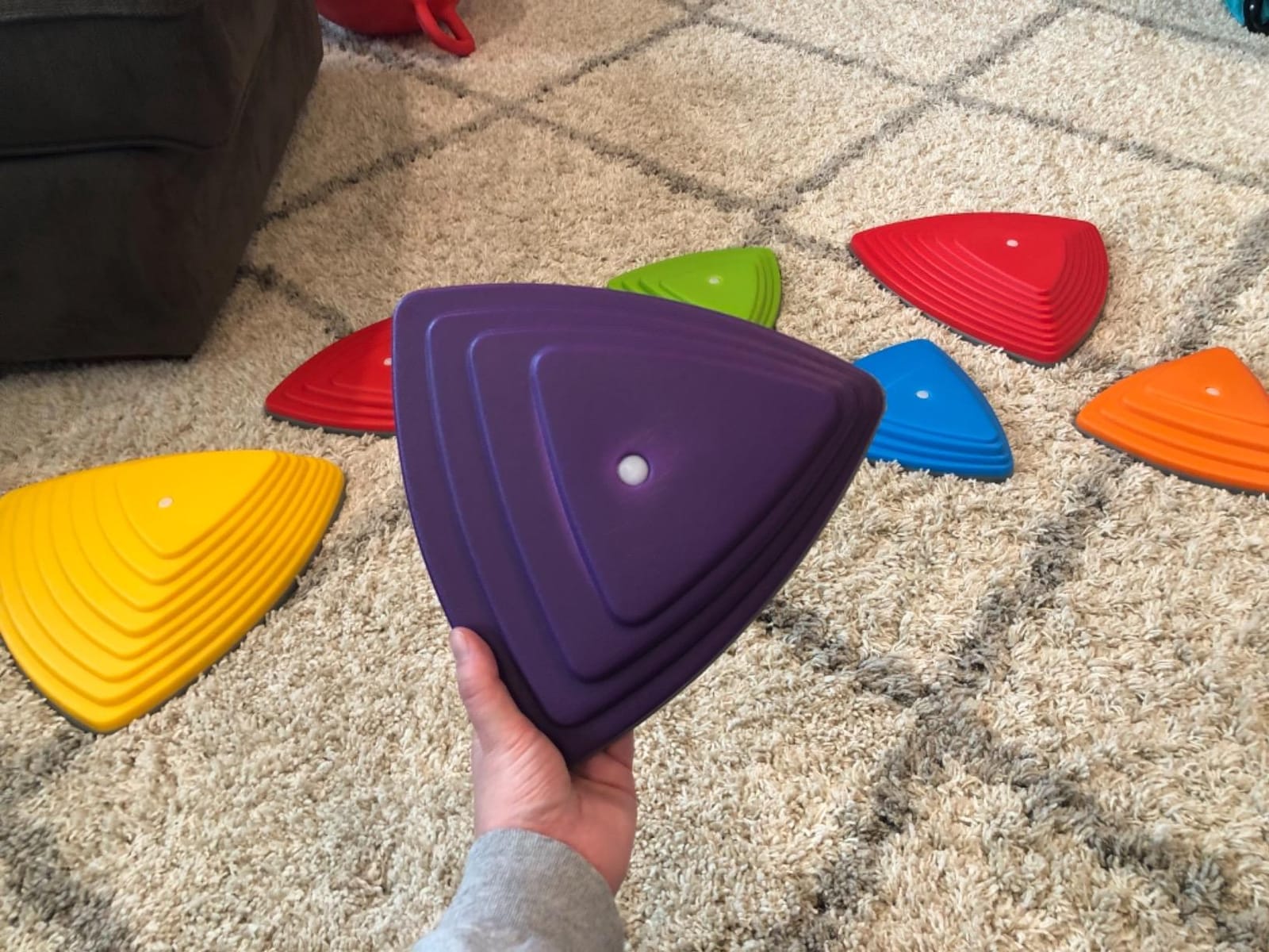 Special Supplies Stepping Stones for Kids Indoor and Outdoor Balance Blocks Promote Coordination, Balance, Strength Child Safe Rubber, Non-Slip Edging customer photo 2