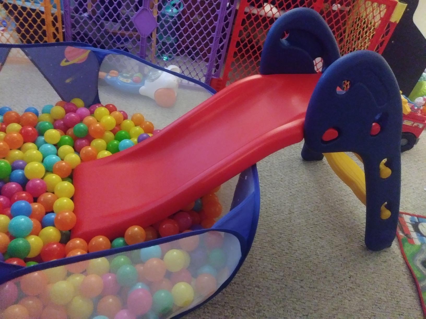 Baby Joy Folding Slide, Indoor First Slide Plastic Play Slide Climber Kids (Ellipse Rail) customer photo 1