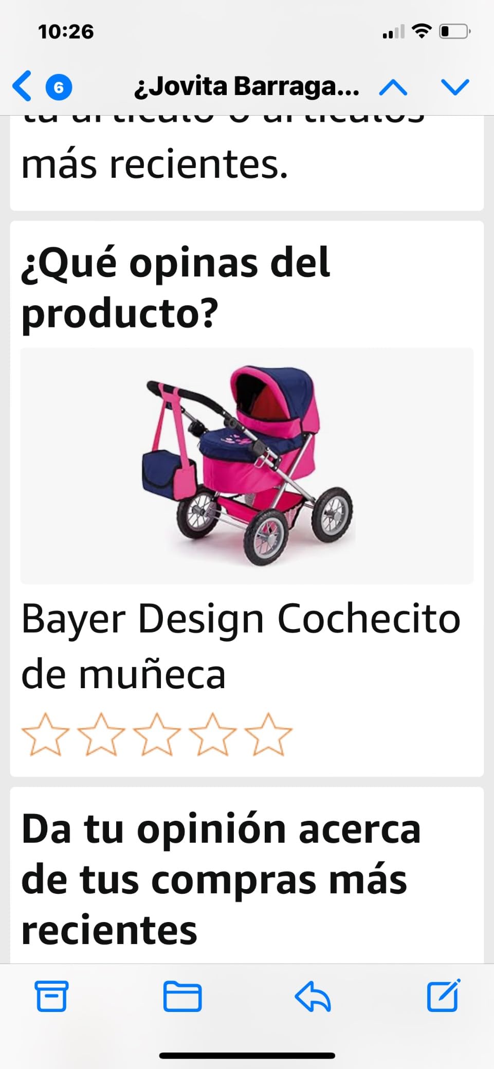 Bayer Trendy Doll Pram, Pink Animal Stroller for Dolls up to 18 in customer photo 1