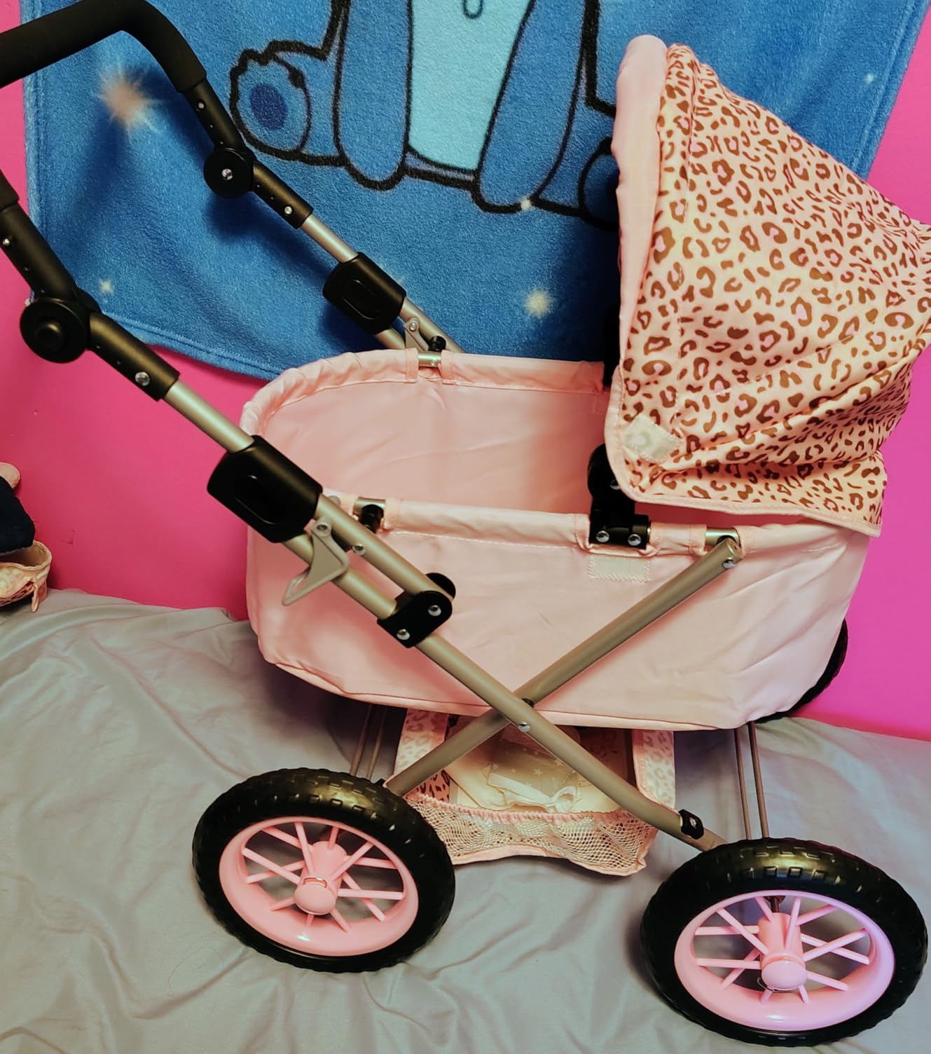 Bayer Trendy Doll Pram, Pink Animal Stroller for Dolls up to 18 in customer photo 2
