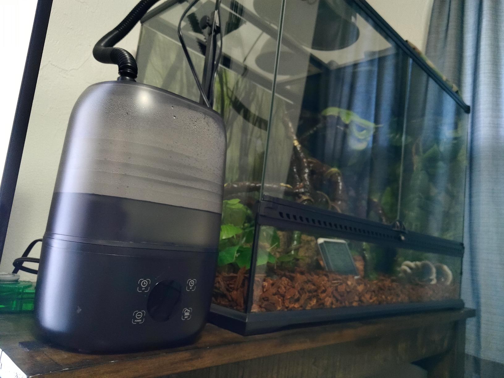 REPTI ZOO 4L Reptile Fogger Mister Tank, Terrariums Digital Tank Timing Humidifier Smart Touch Screen Adjustable Fogger for Reptiles Amphibians Herps customer photo 2