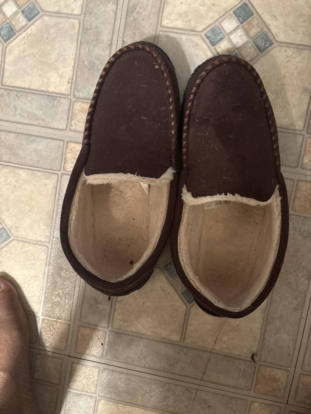 Lulex Moccasins for Men House Slippers Indoor Outdoor Plush Mens Bedroom Shoes with Hard Sole customer photo 2