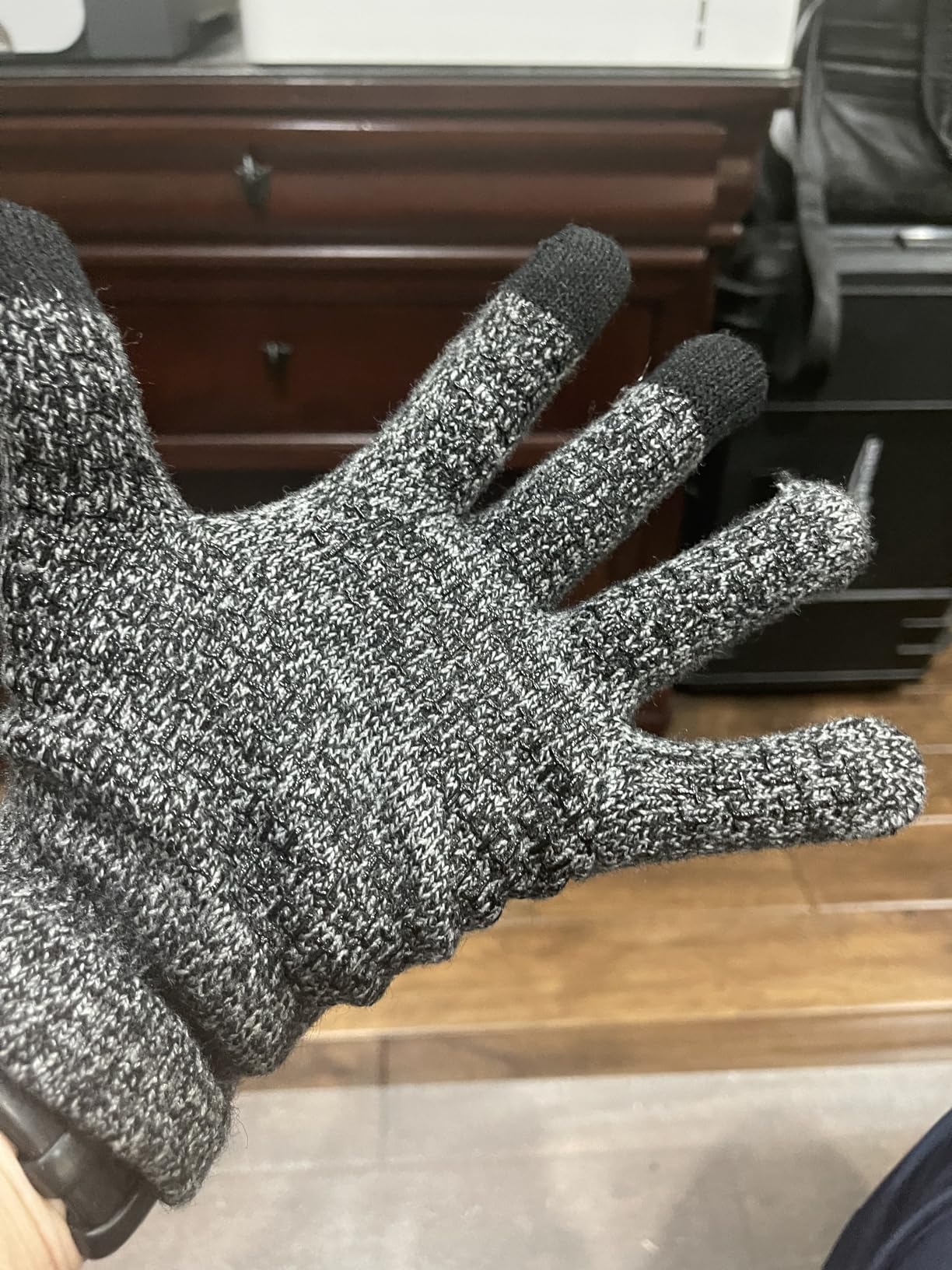 TRENDOUX Merino Wool Winter Gloves for Men Women, Cold Weather Warm Touchscreen Unisex, Non-Slip, Knit Elastic Cuff customer photo 2
