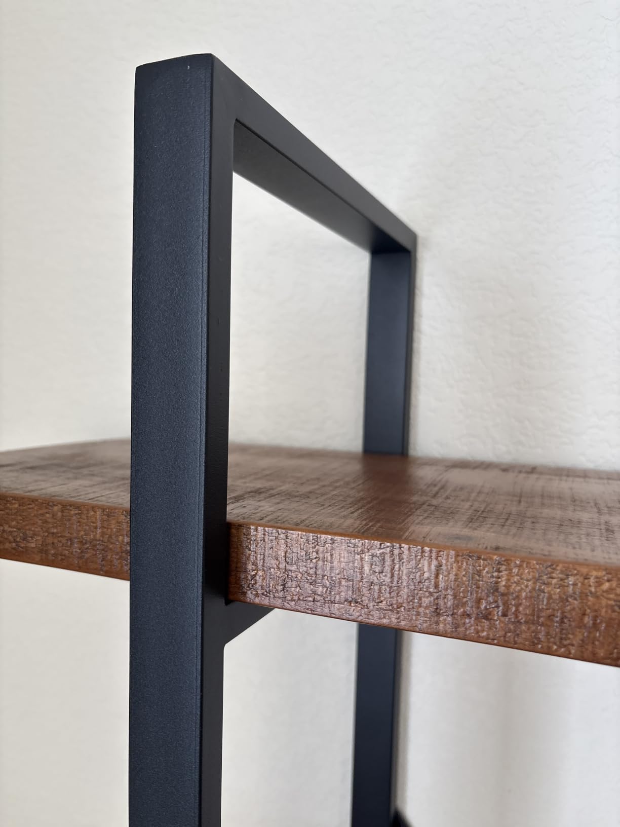 HSH 5 Tier Industrial Solid Wood Bookshelf, Distressed Brown customer photo 1