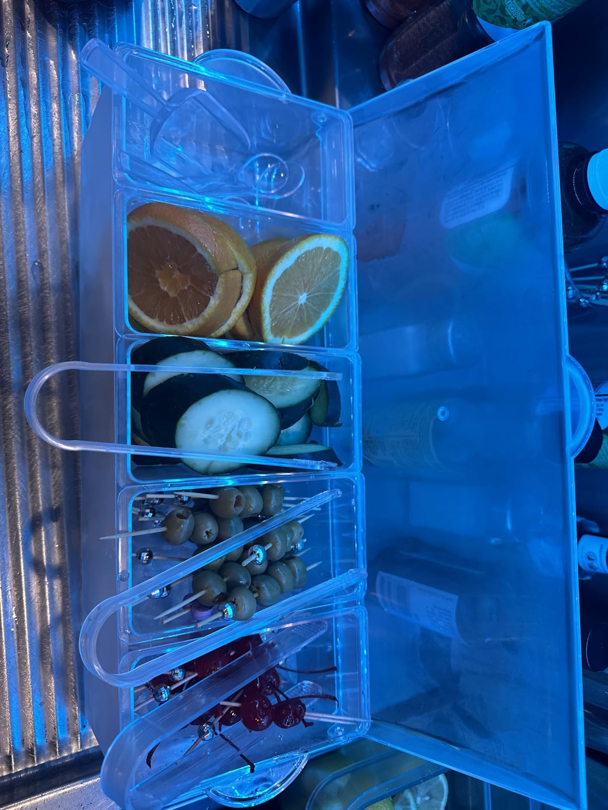 5-Grid Removable Condiment Tray with Ice Cooler,Salad Platter for Home Bar customer photo 2