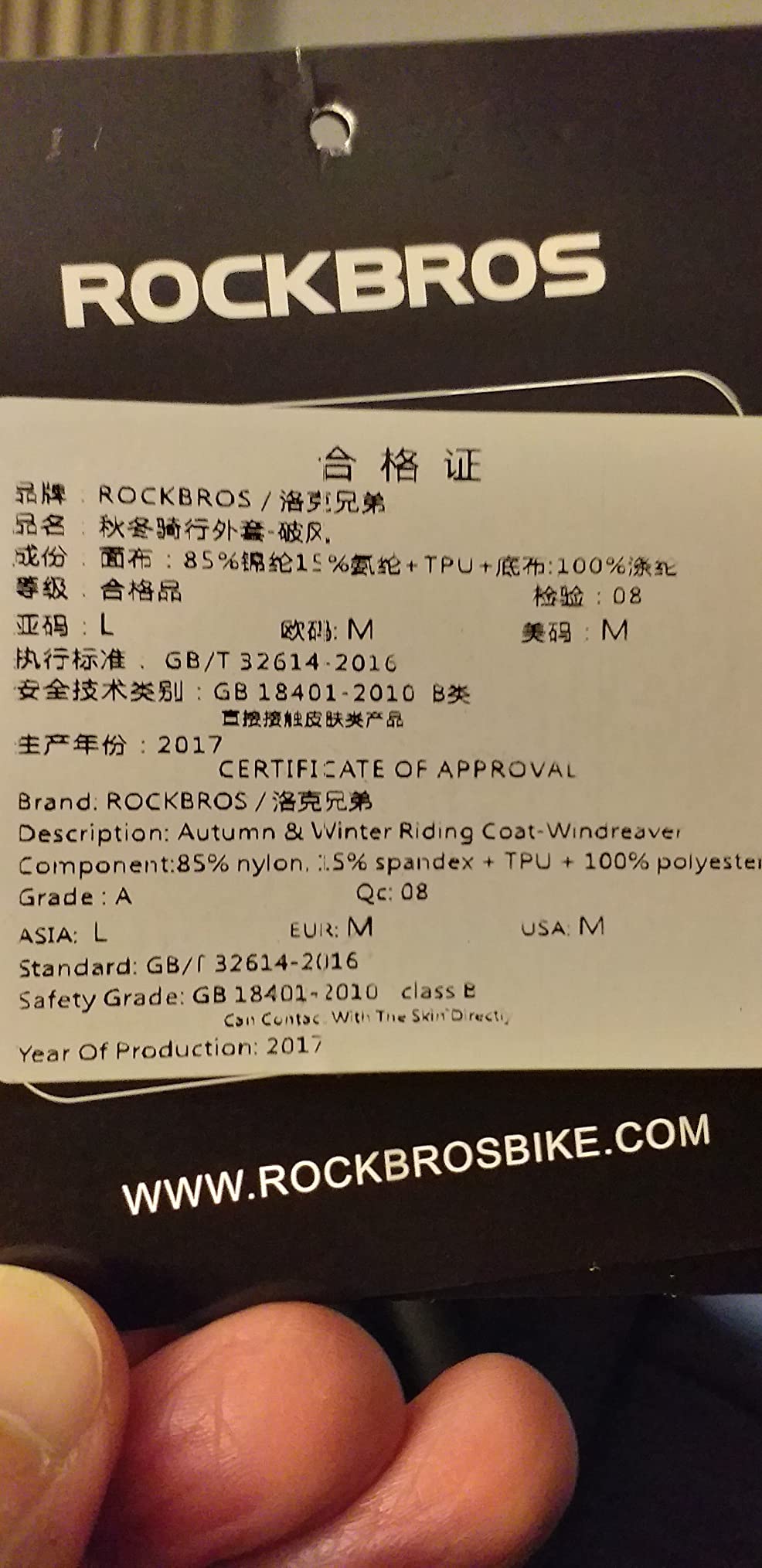 ROCKBROS Cycling Jackets for Men Thermal Windproof Cold Weather MTB Hiking customer photo 2