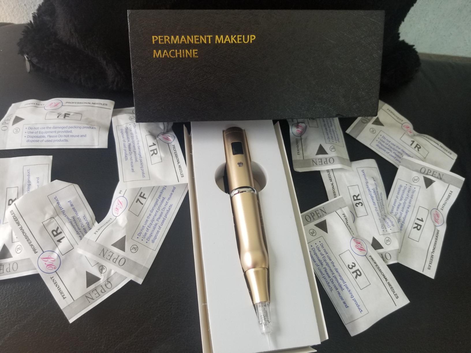 Permanent Makeup Pen Tattoo Rotary Machine Pen Kit For 1R/3R/7F Needle (Machine Gold) customer photo 1