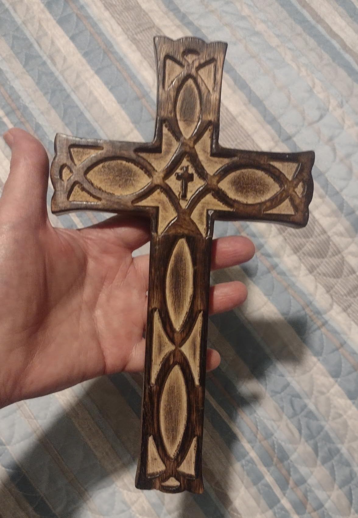 NIRMAN Handmade Wooden Wall Cross Church Home Room Décor customer photo 1