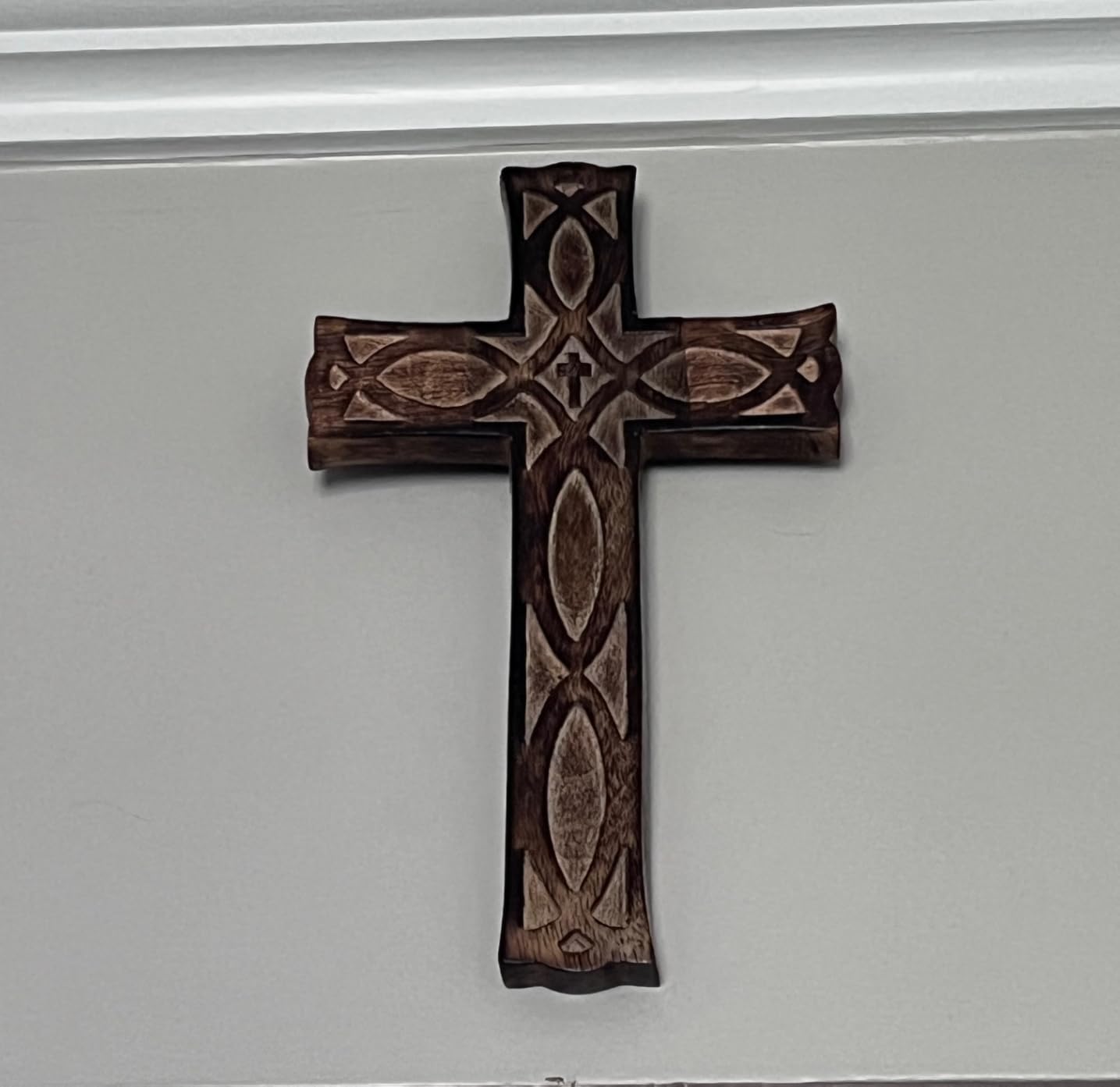 NIRMAN Handmade Wooden Wall Cross Church Home Room Décor customer photo 2