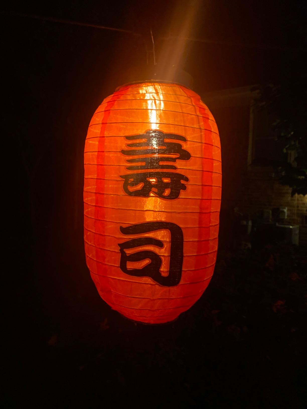 MyGift 14 Inch Red Japanese Silk Lanterns, Hanging Décor Set of 8 customer photo 1