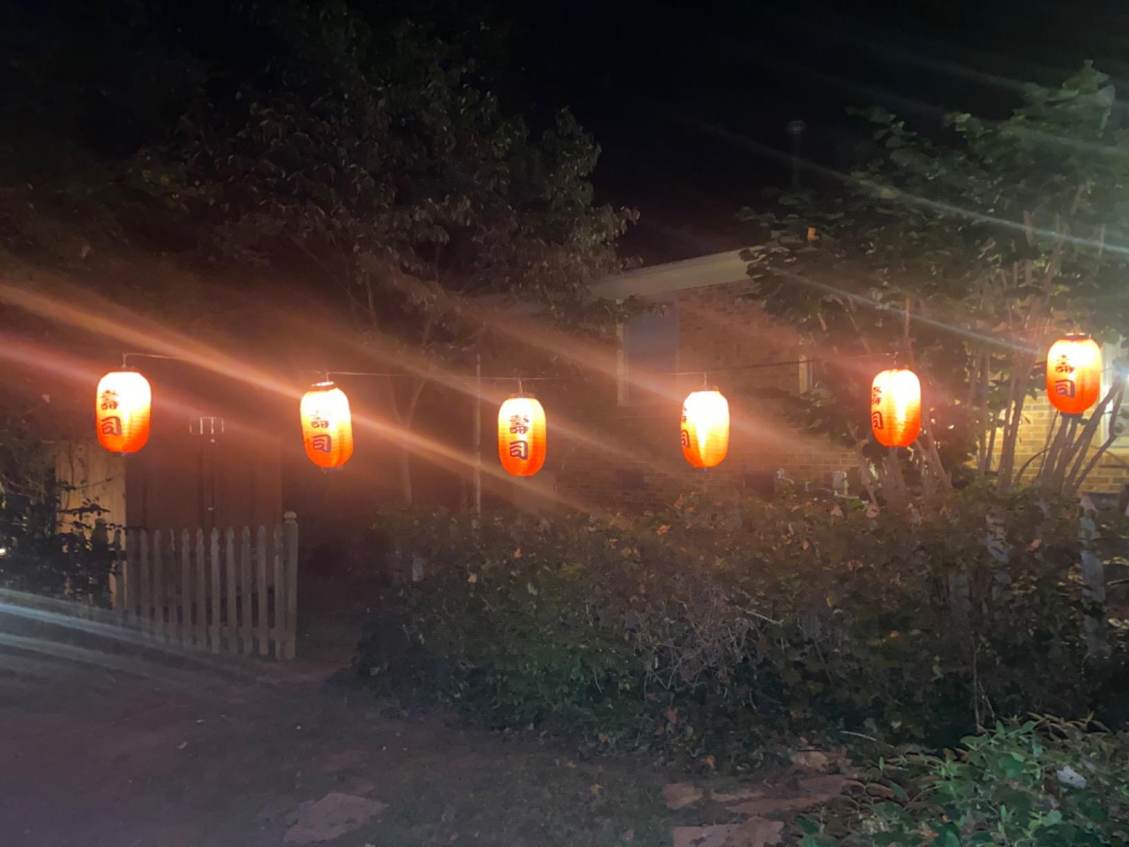 MyGift 14 Inch Red Japanese Silk Lanterns, Hanging Décor Set of 8 customer photo 2