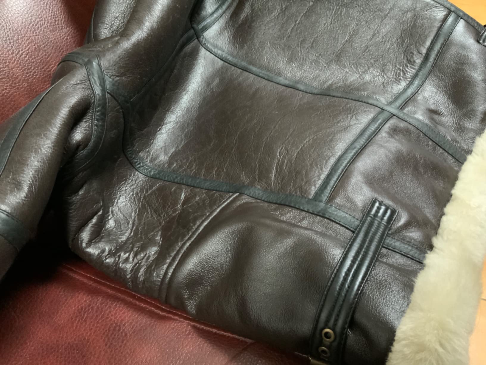 B3 Bomber Jacket Aviator Real Shearling B3 Bomber Jacket Winter customer photo 1