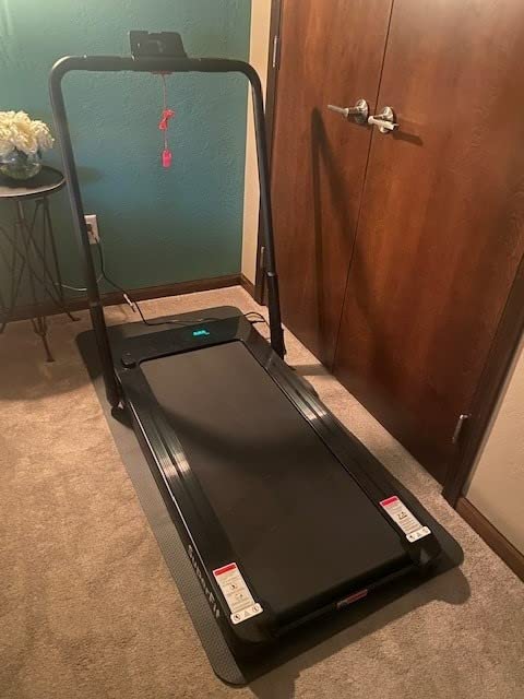Goplus 2 in 1 Folding Treadmill, 2.25HP Under Desk Electric Superfit Treadmill, Installation-Free with APP Control, Remote Control, Bluetooth Speaker, LED Display, Walking for Home customer photo 1