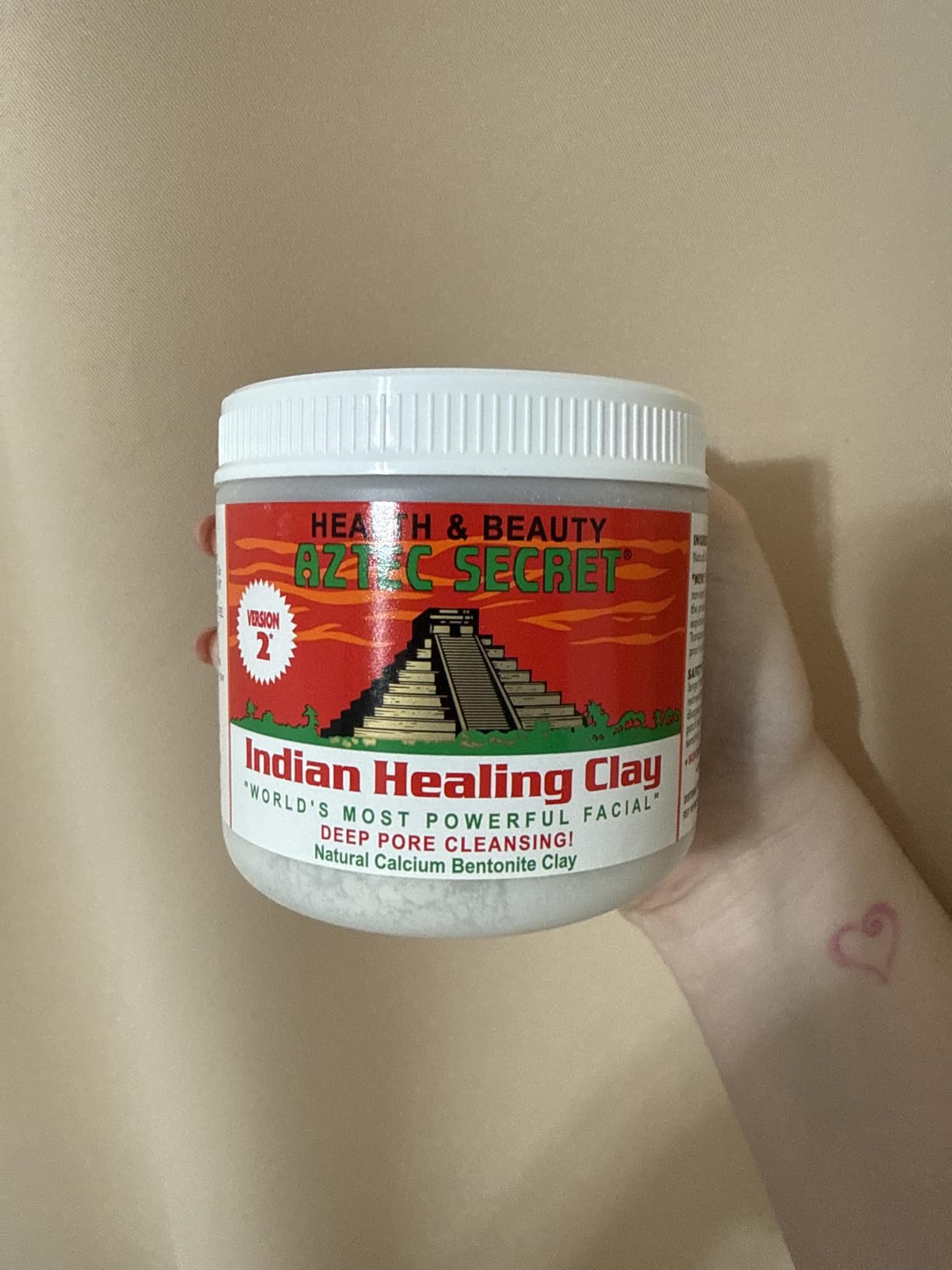 Aztec Secret– Indian Healing Clay 16 Oz – Deep Pore Cleansing Facial & Body Mask – The Original 100% Natural Calcium Bentonite Clay – New Version 2 customer photo 1