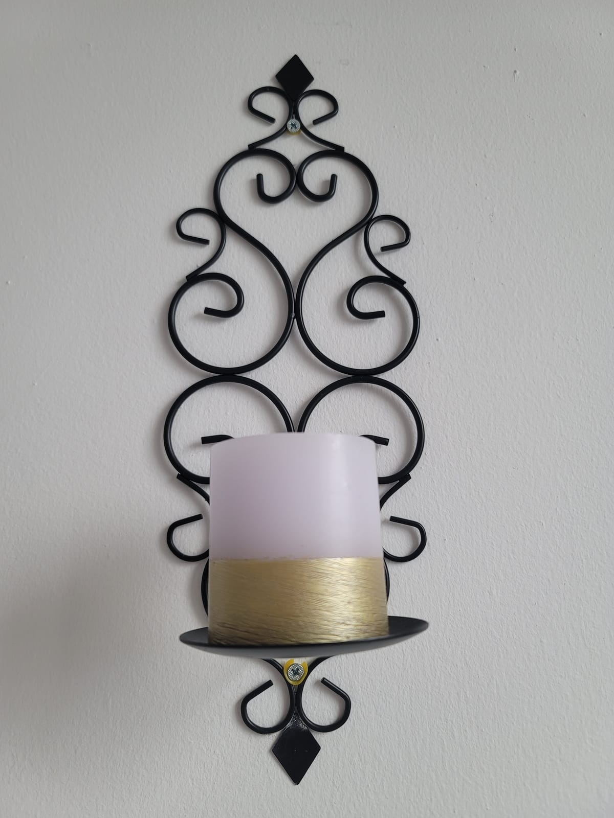 Sziqiqi Black Wall Candle Sconces Set of 2, for 3in Pillar Candles customer photo 2