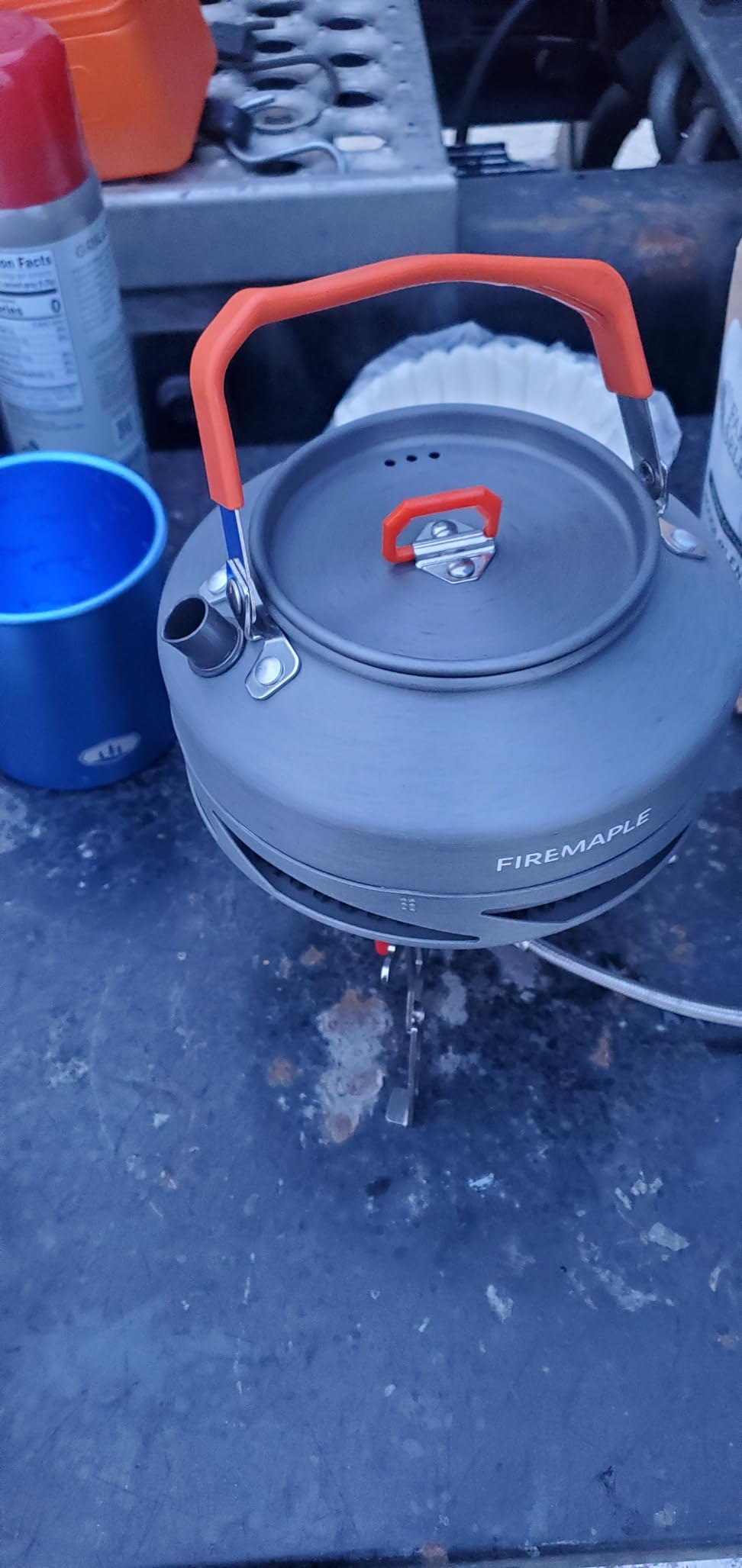 Odoland 3500W/6800W Windproof Camp Stove Camping Gas Stove with Fuel Canister Adapter, Piezo Ignition, Carry Case, Portable Collapsible Stove Burner for Outdoor Backpacking Hiking and Picnic customer photo 1
