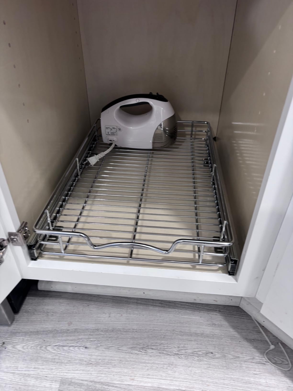 HOLDN’ STORAGE Pull Out Cabinet Organizer, 14”W x 21”D Cabinet Drawer | Heavy-Duty Caddy, Lifetime Limited Warranty, Steel Metal Cabinet Drawers, Chrome, Requires At Least 15-1/4” Cabinet Opening customer photo 1