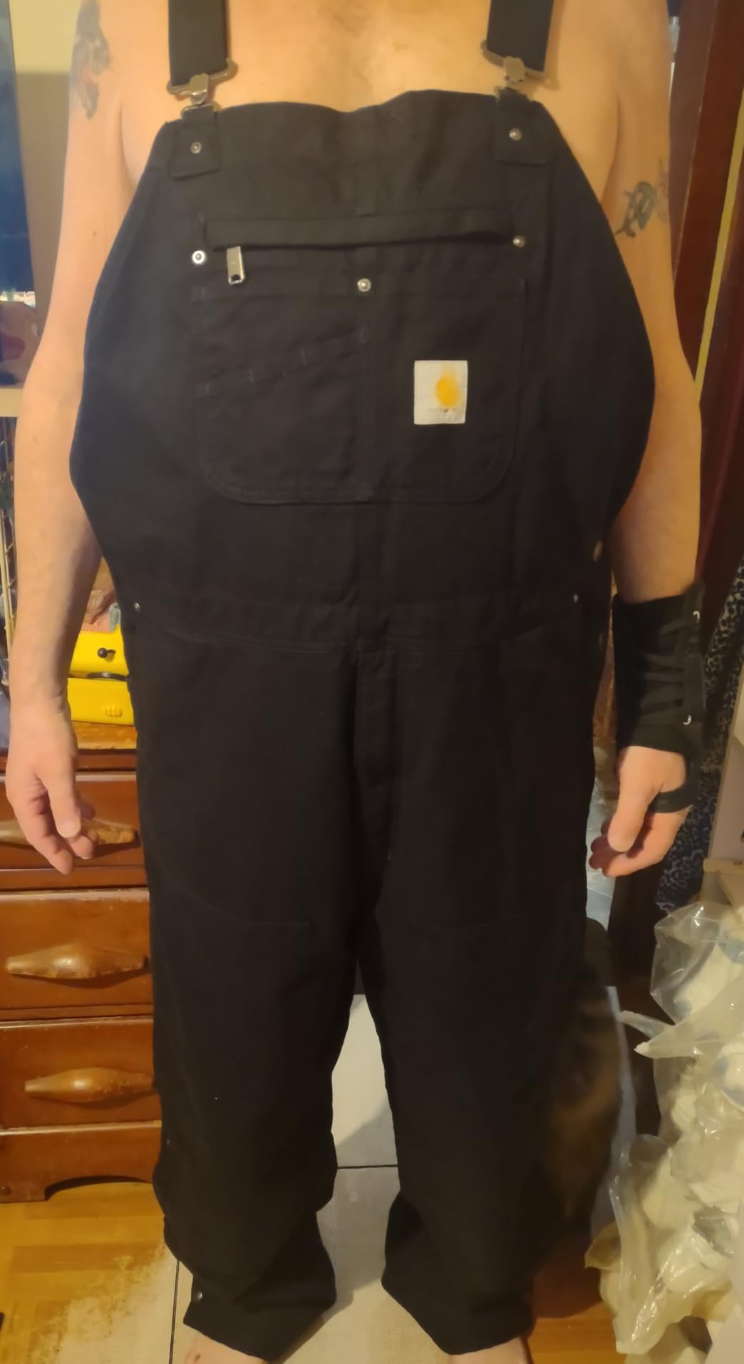 Carhartt Men's Washed Duck Insulated Bib Overall customer photo 2
