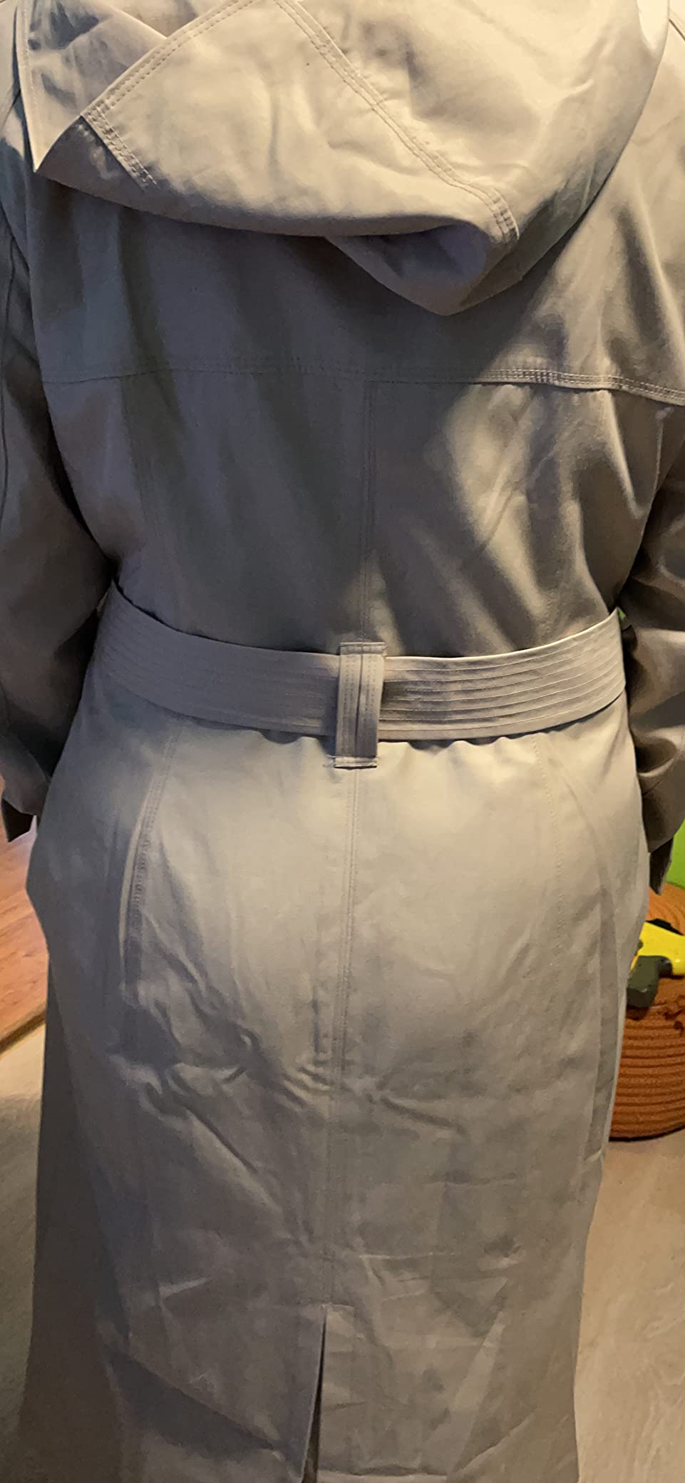 LONDON FOG womens Single Breasted Long Trench Coat With Epaulettes and Belt customer photo 2