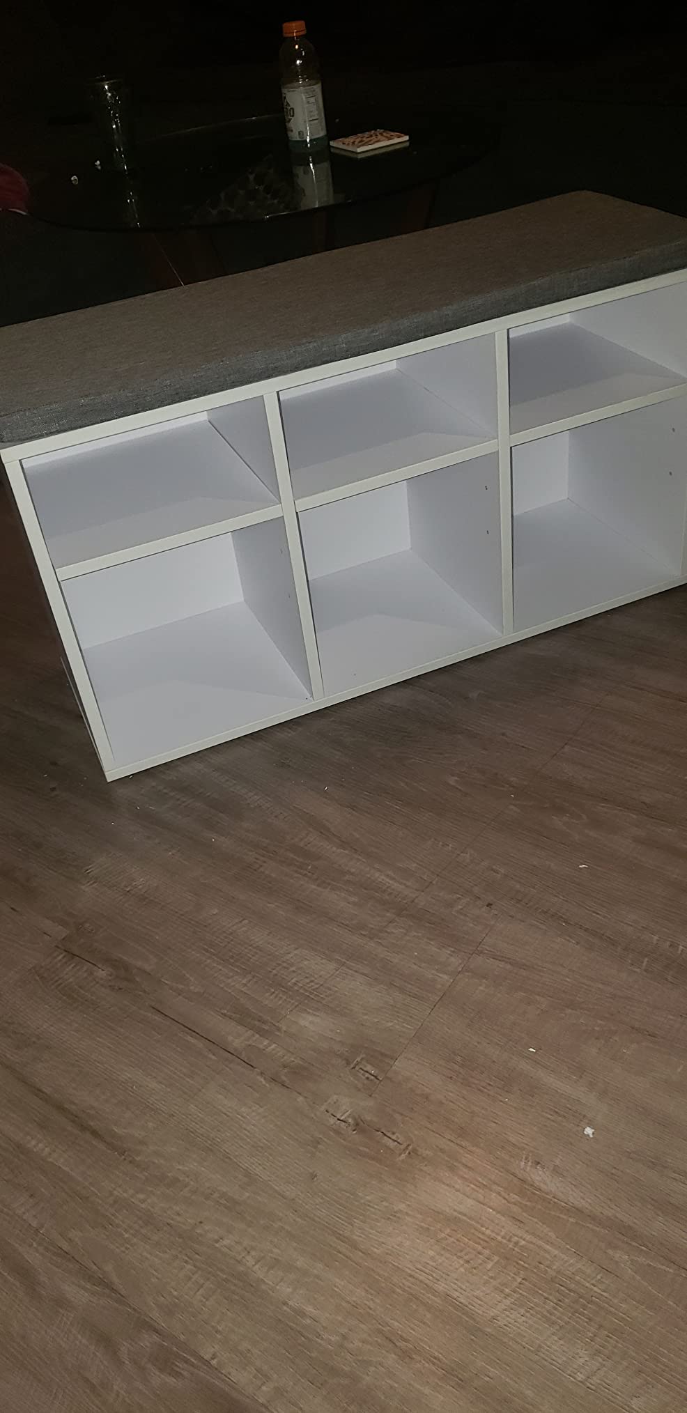 VASAGLE Shoe Bench with Cushion, 6 Compartments, 3 Adjustable Shelves customer photo 1