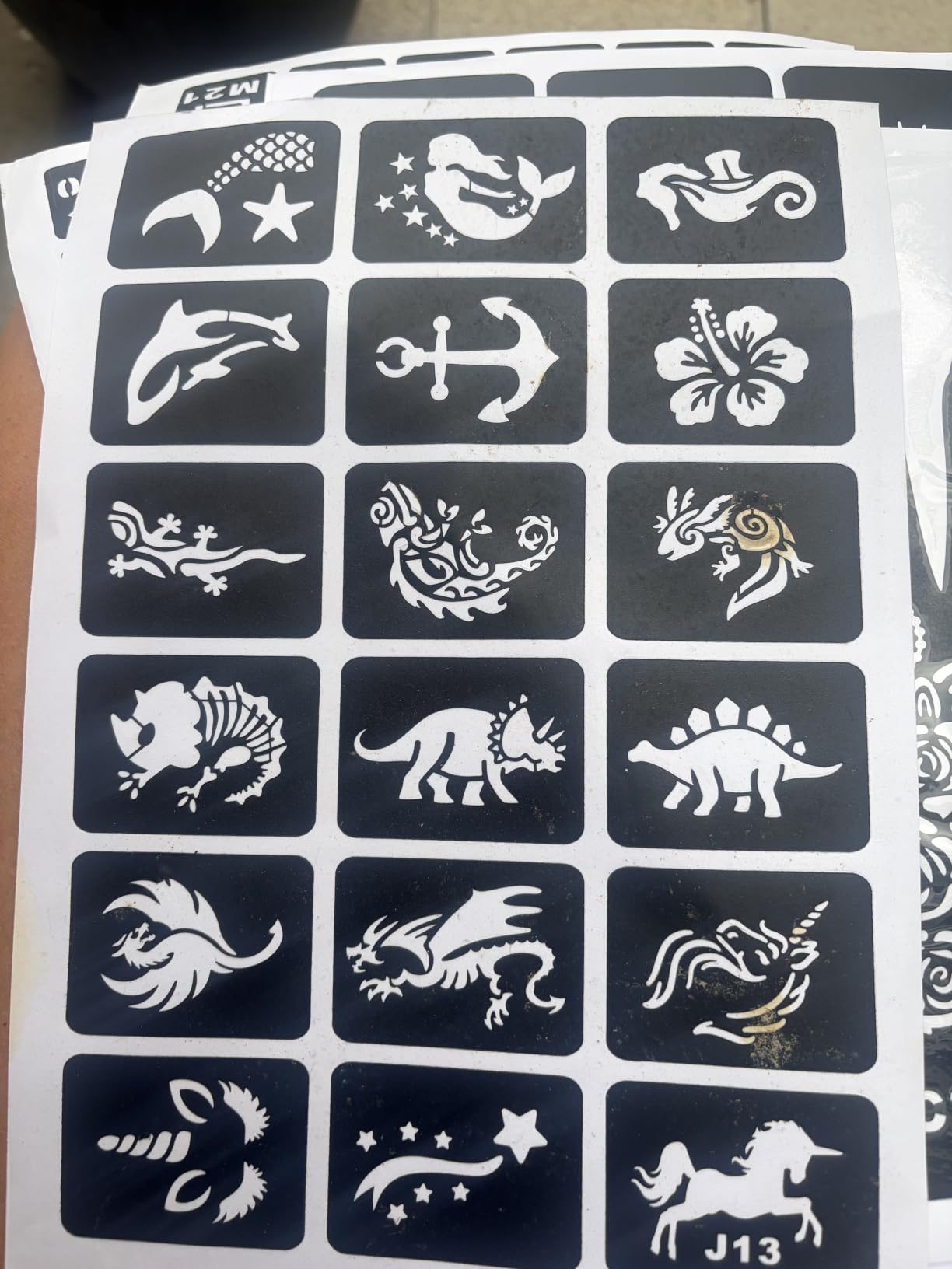 Koogel 18 Sheets 97PCS Henna Tattoo Stencil Kit, Reusable Mehndi Templates | for Bridal Mehndi & Music Festivals customer photo 2