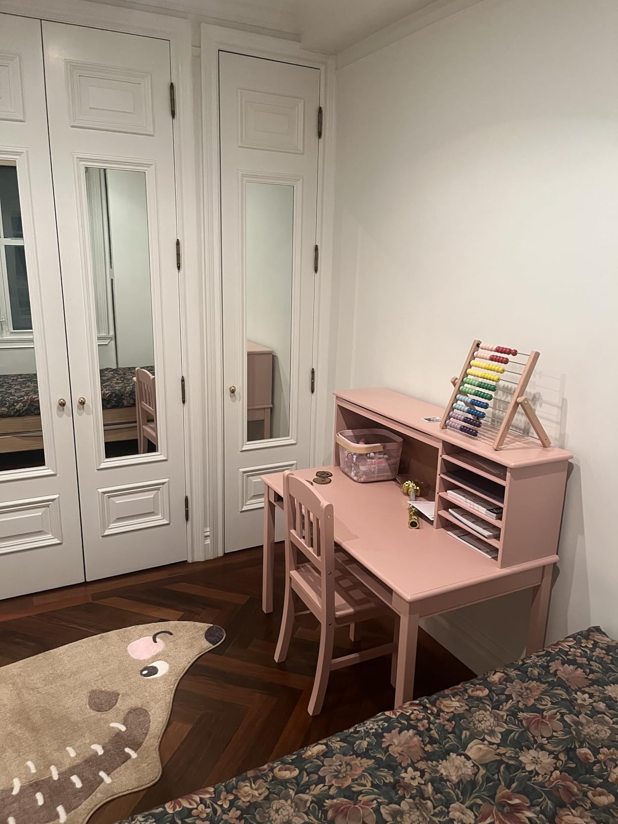 Guidecraft Kids Media Desk and Chair Set - Navy: Student's Workstation with Storage, Wooden Writing Table with Hutch and Shelves for Kids Bedroom, Boys Study Desk Set customer photo 2