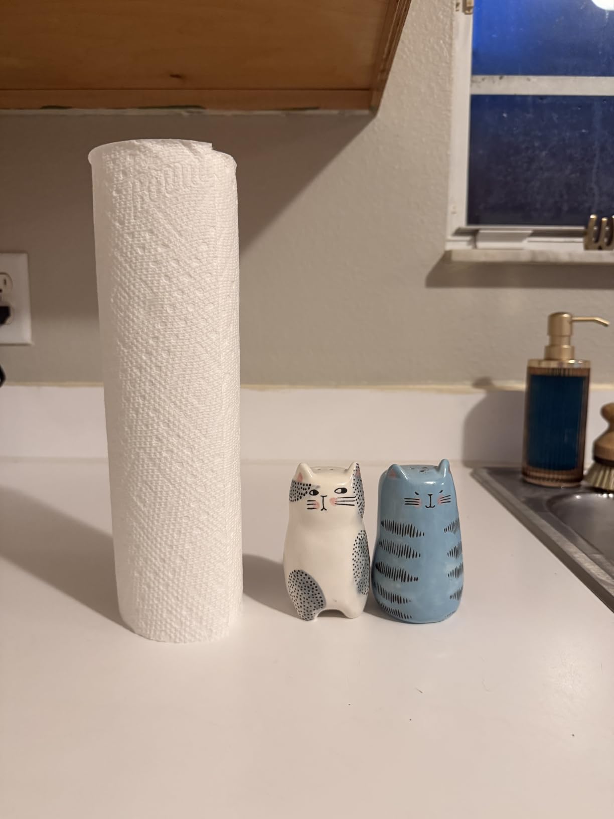 Bico Cartoon Cat Salt & Pepper Shaker Set, Handpainted Stoneware, Dishwasher Safe customer photo 1