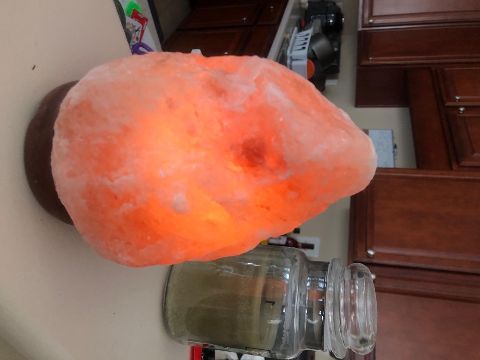 LN-02 Pack of 2 Natural Himalayan Pink Crystal Rock Salt Lamp 4~7 lbs with Dimmer Control Switch, Quality Gift Packaging customer photo 2