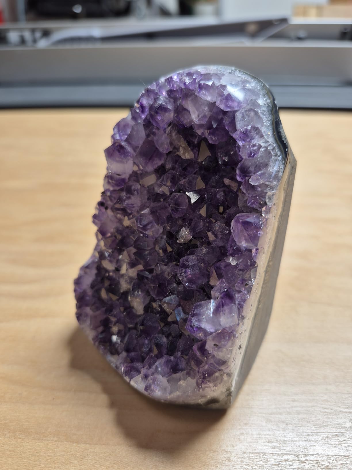 Natural Amethyst Cluster with Polished Edges 1-1.5 lb Healing Crystal Stone customer photo 1