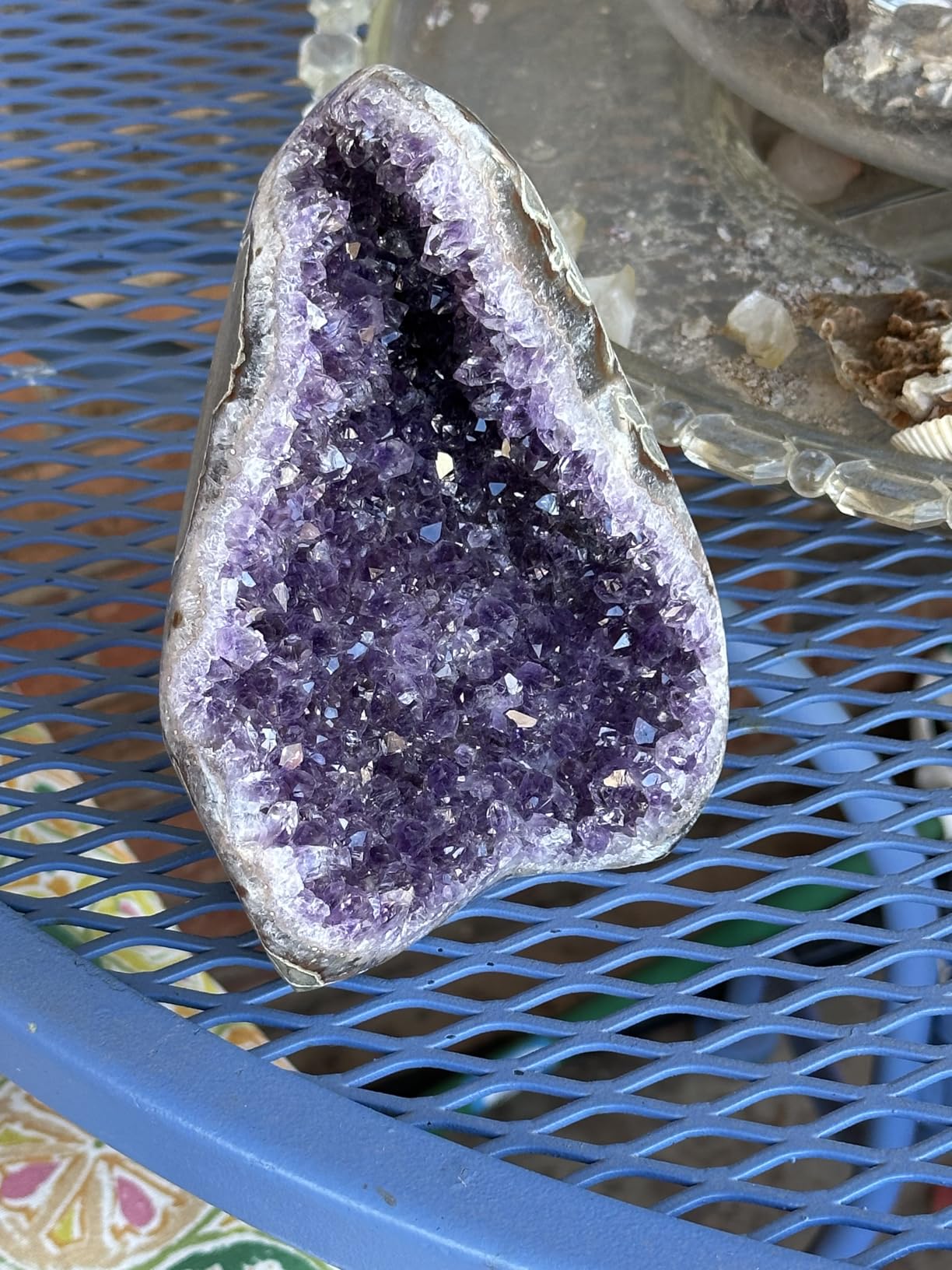 Natural Amethyst Cluster with Polished Edges 1-1.5 lb Healing Crystal Stone customer photo 2