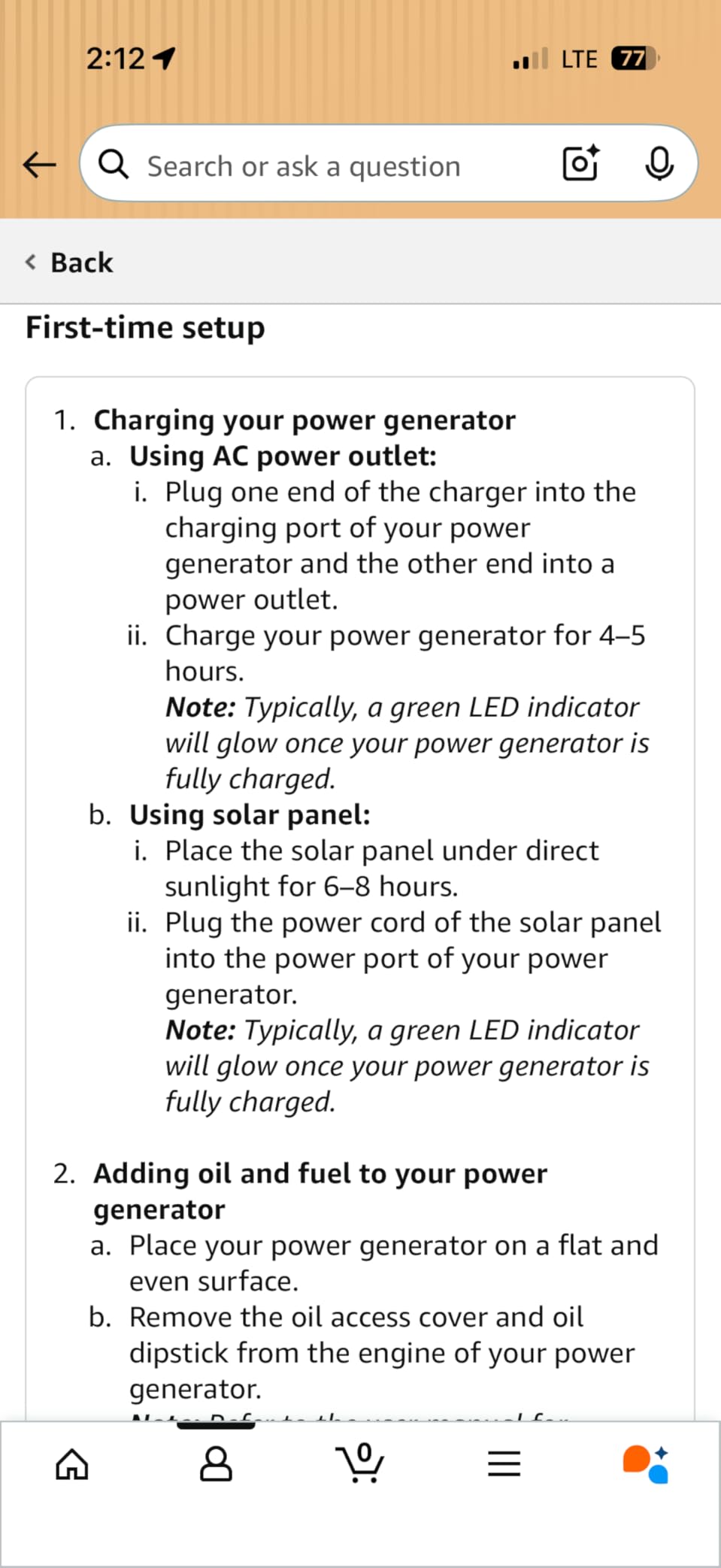 WEN Super Quiet 2350-Watt Portable Inverter Generator with Fuel Shut Off, Gasoline Power, Ultra Lightweight (56235i), Black customer photo 2