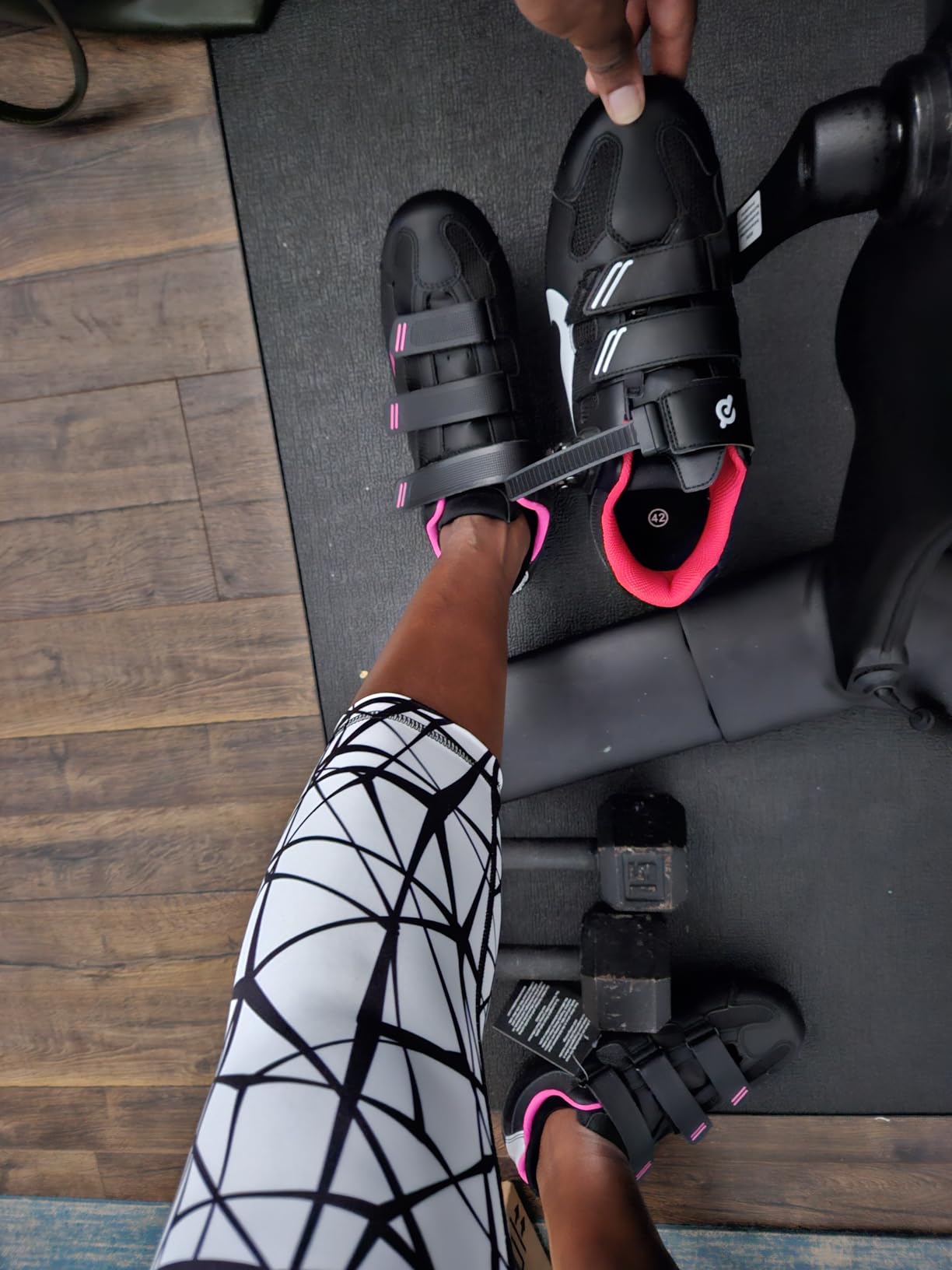 Tommaso Pista SPD & Peloton Shoes for Women—2 in 1—Fit for Peloton, Spin & Indoor Bikes—Install Your Own Delta or SPD Cleats Essential Bike Accessories for Cyclebar & Soulcycle customer photo 1