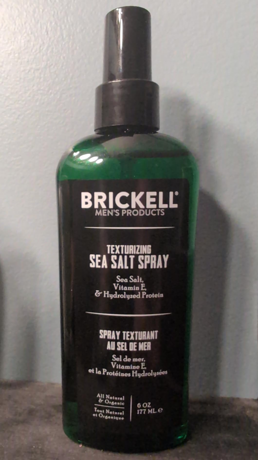 Brickell Men's Texturizing Sea Salt Spray for Men, Alcohol-Free, Lifts & Texturizes Hair for a Beach or Surfer Hair Style, With Sea Salt, Vitamin E & Hydrolyzed Protein, 6 Ounce customer photo 1