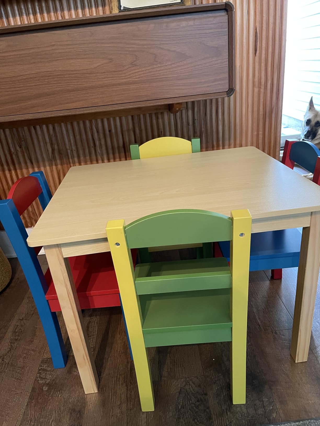 Humble Crew Toddler Table and Chair Set for Kids, Wood Activity Furniture customer photo 1