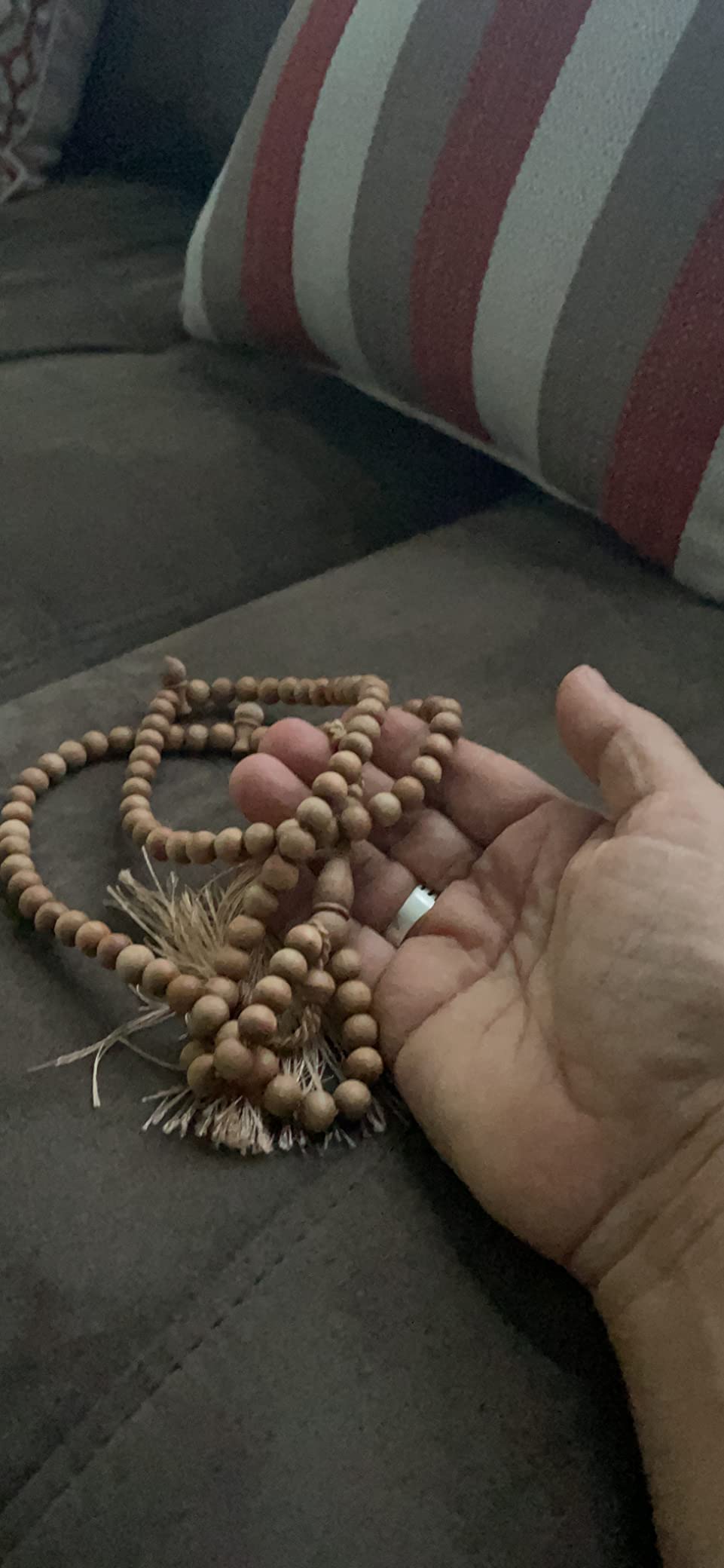 Sandalwood Tasbih 99 8mm - Islamic Prayer Beads, Tasbeeh, Muslim Rosary, Masbaha, Misbaha, Tesbih, Tespih, Dhikr, Zikr, Sibha, Muslim Mala, Worry Beads, Prayer Counter customer photo 1