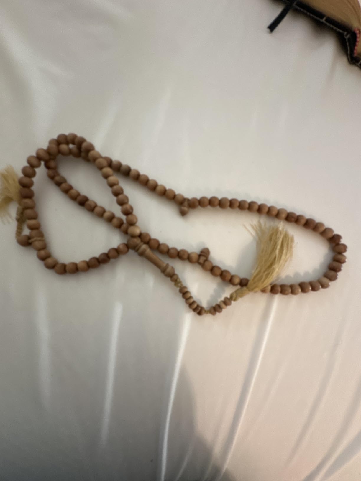 Sandalwood Tasbih 99 8mm - Islamic Prayer Beads, Tasbeeh, Muslim Rosary, Masbaha, Misbaha, Tesbih, Tespih, Dhikr, Zikr, Sibha, Muslim Mala, Worry Beads, Prayer Counter customer photo 2