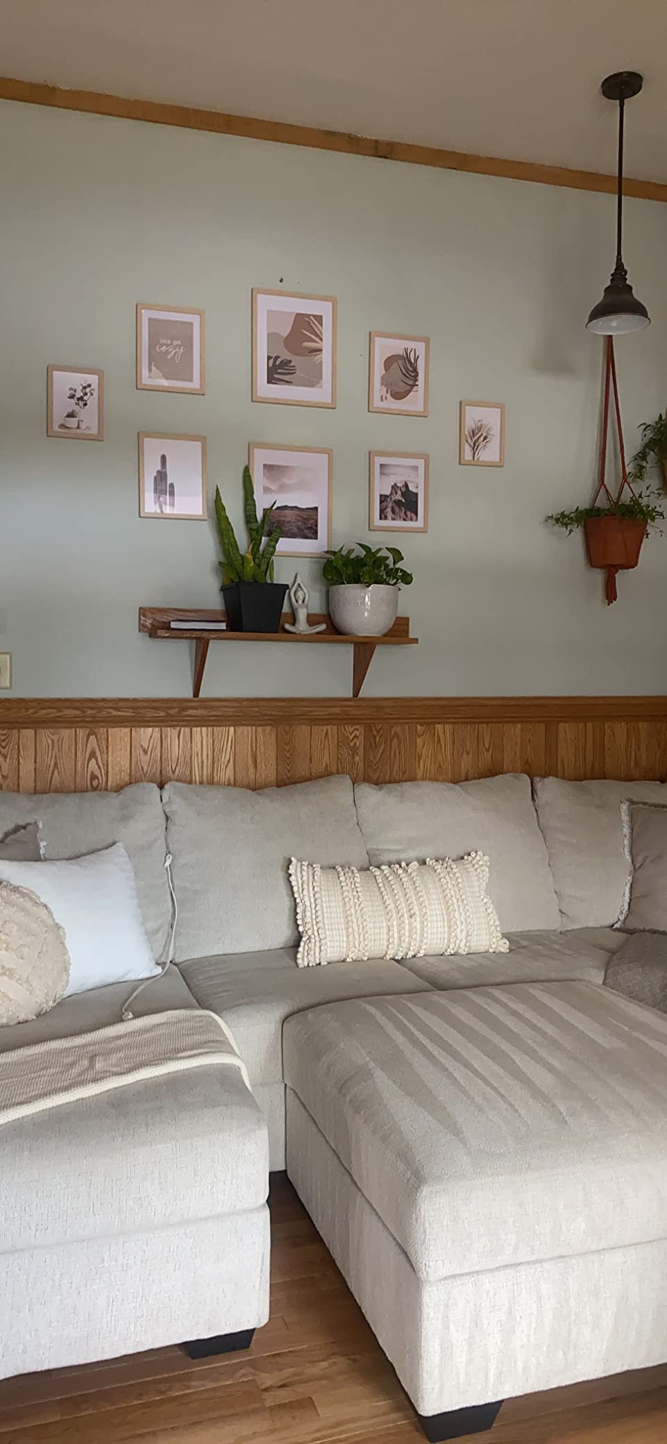 ArtbyHannah Gallery Wall Frame Set, 8 Pack Neutral Wall Decor, Beige, Large customer photo 1